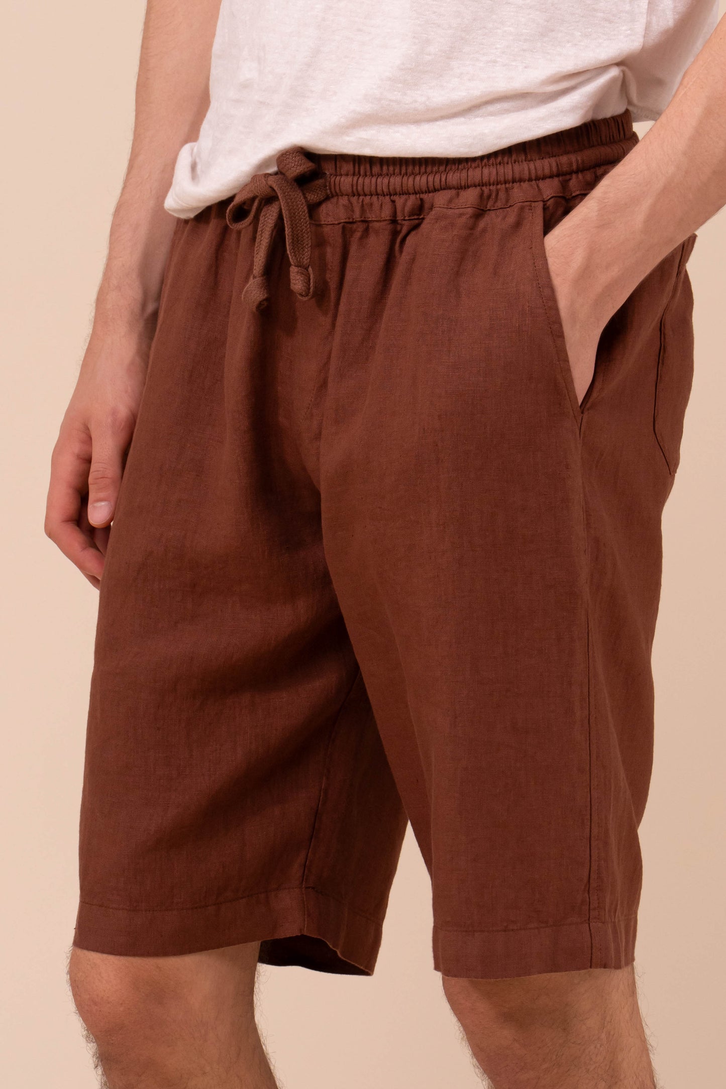 Vico Linen Shorts - NAVY