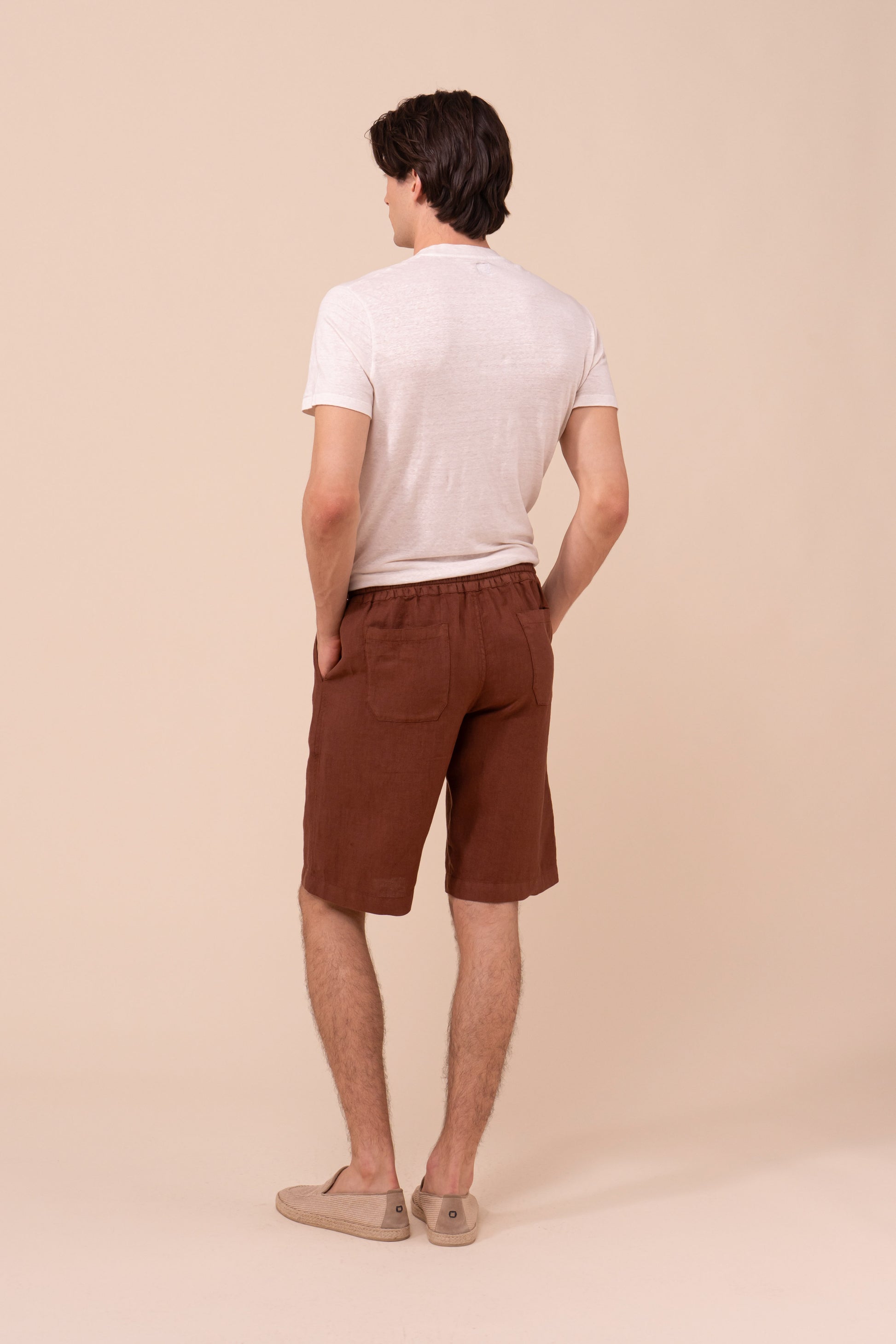 Vico Linen Shorts - NAVY