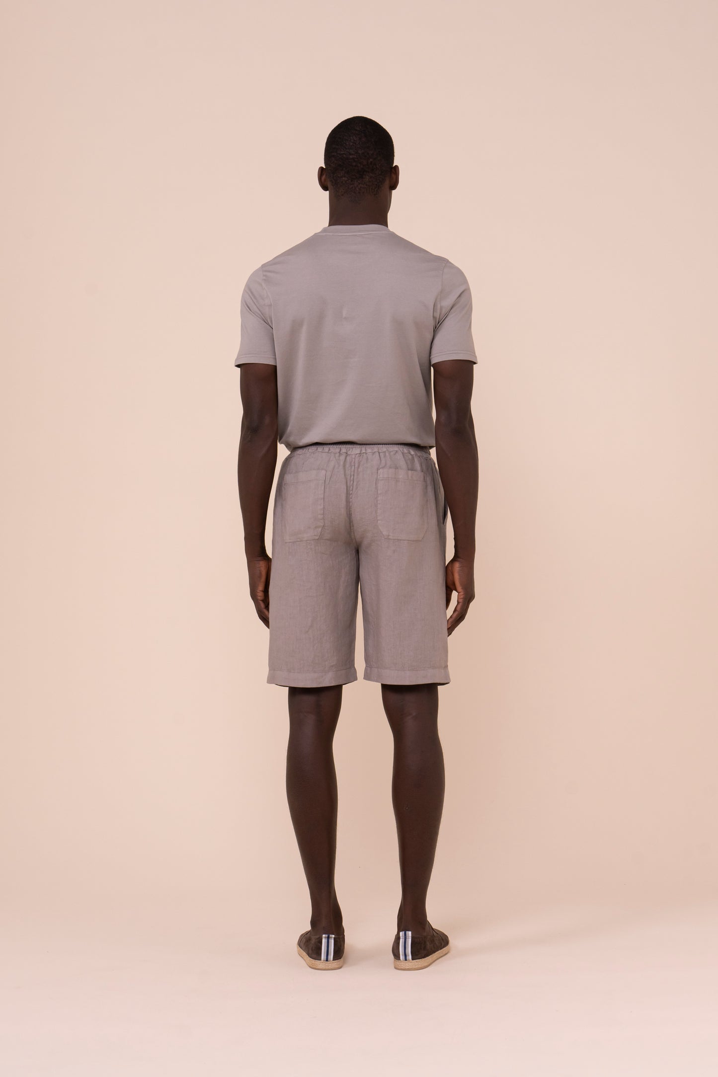 Vico bermuda in lino - GREIGE