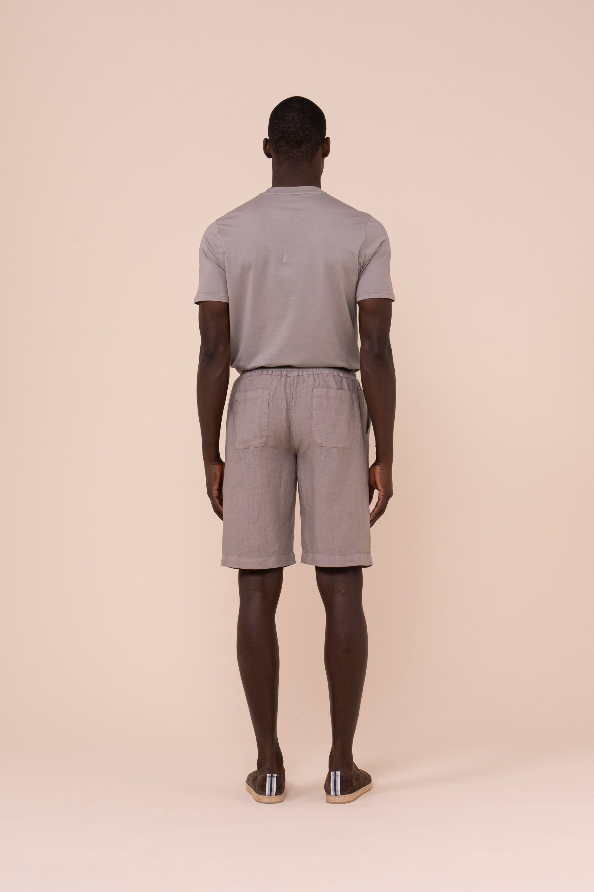 Vico bermuda in lino - GREIGE