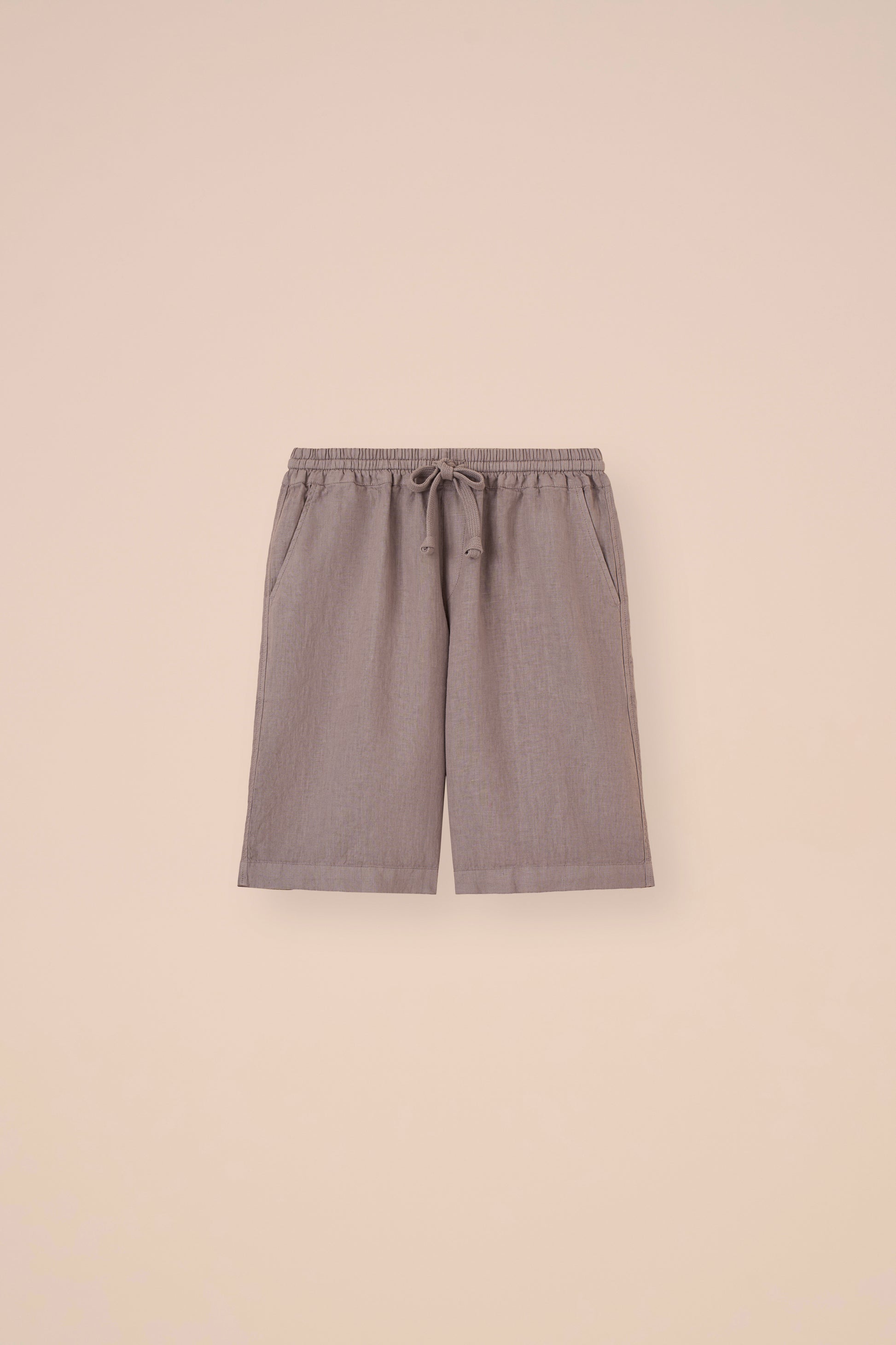 Vico bermuda in lino - GREIGE