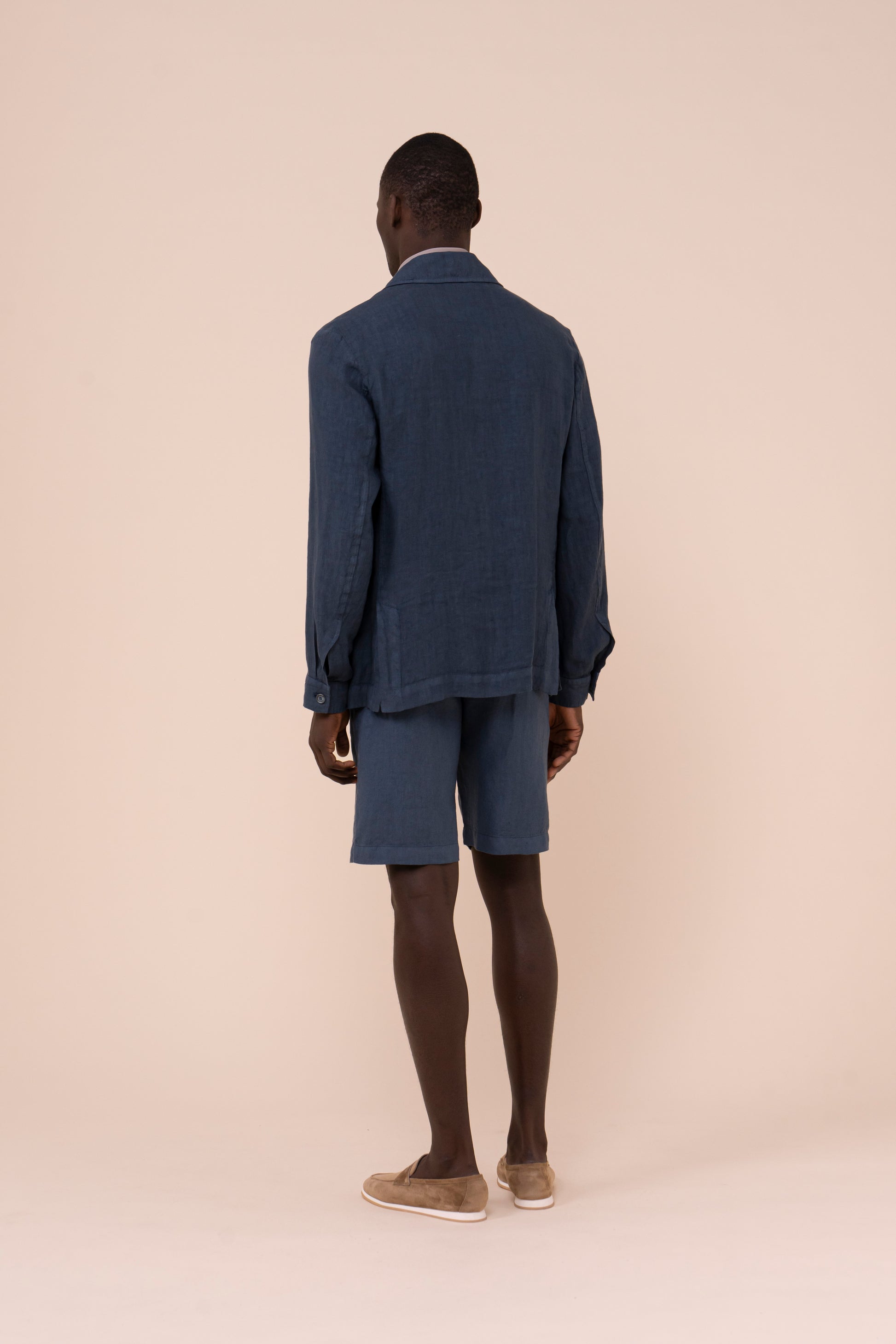 Oxford giacca in lino - PETROLEUM