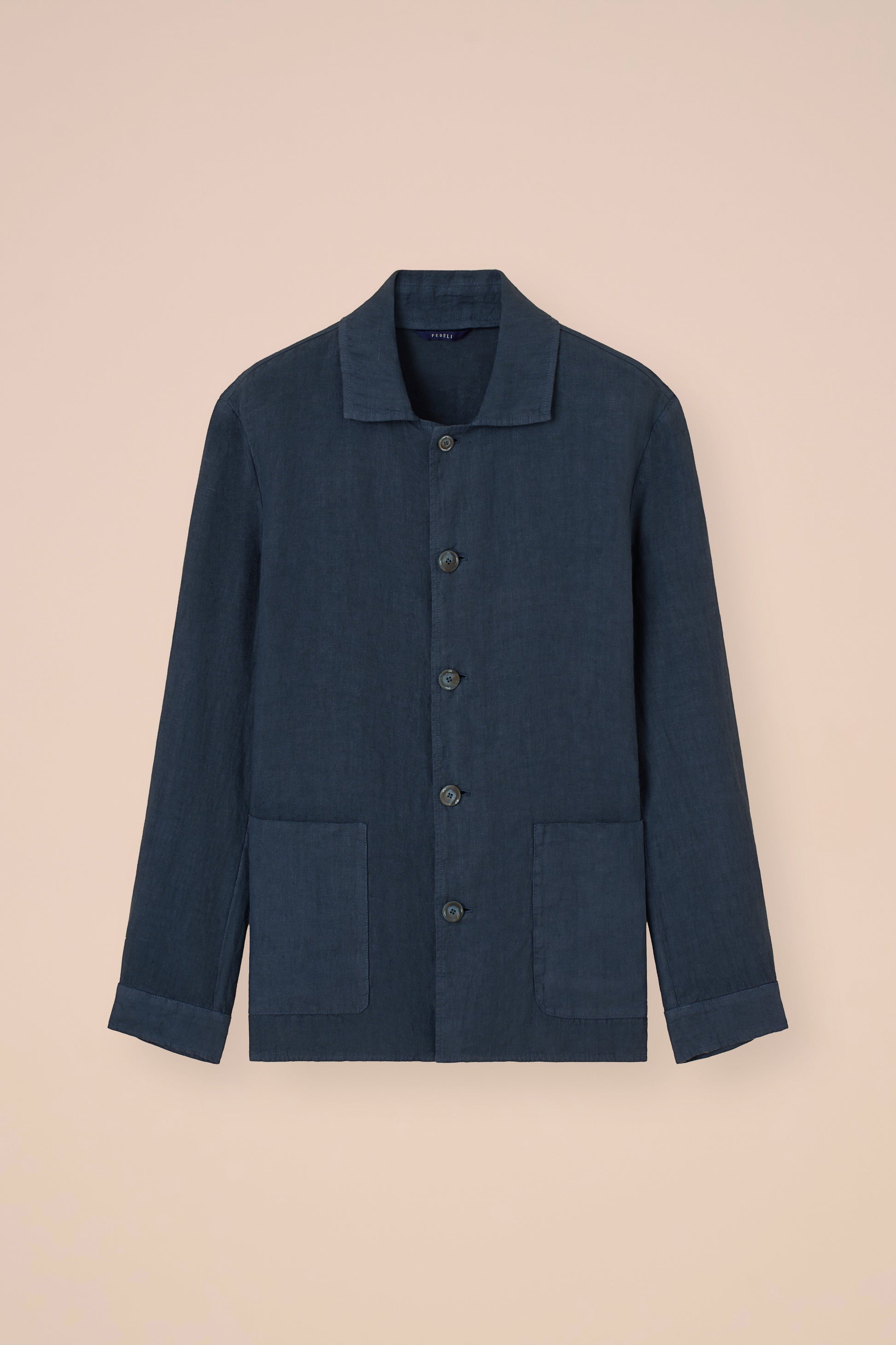 Oxford giacca in lino - PETROLEUM