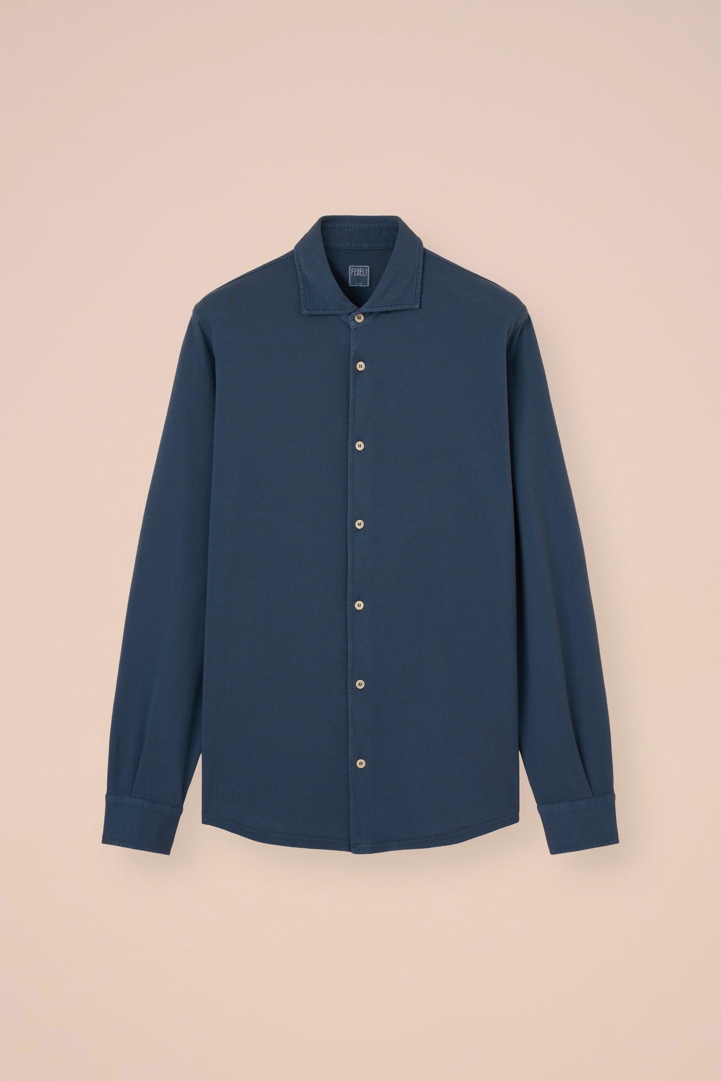 Steve Piquet Cotton Long Sleeve Shirt - MERLOT