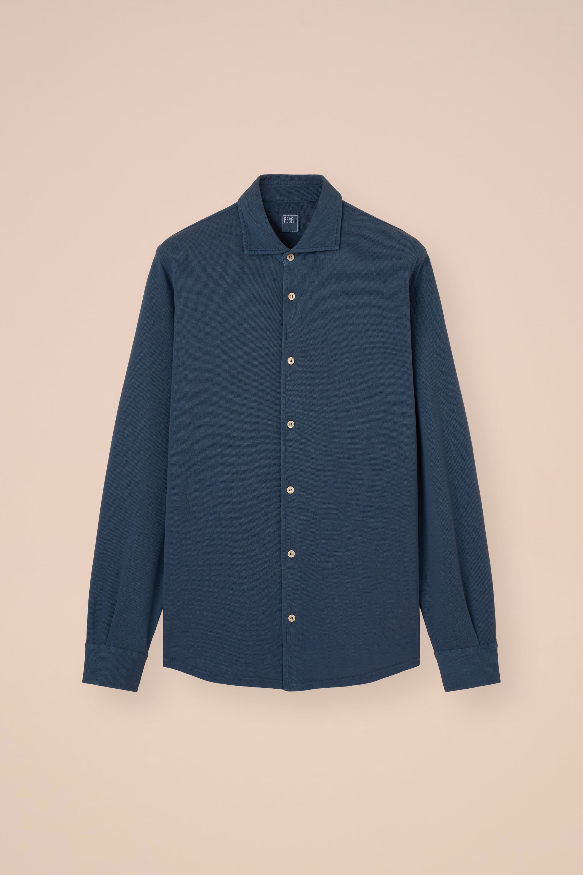 Steve Piquet Cotton Long Sleeve Shirt - MERLOT