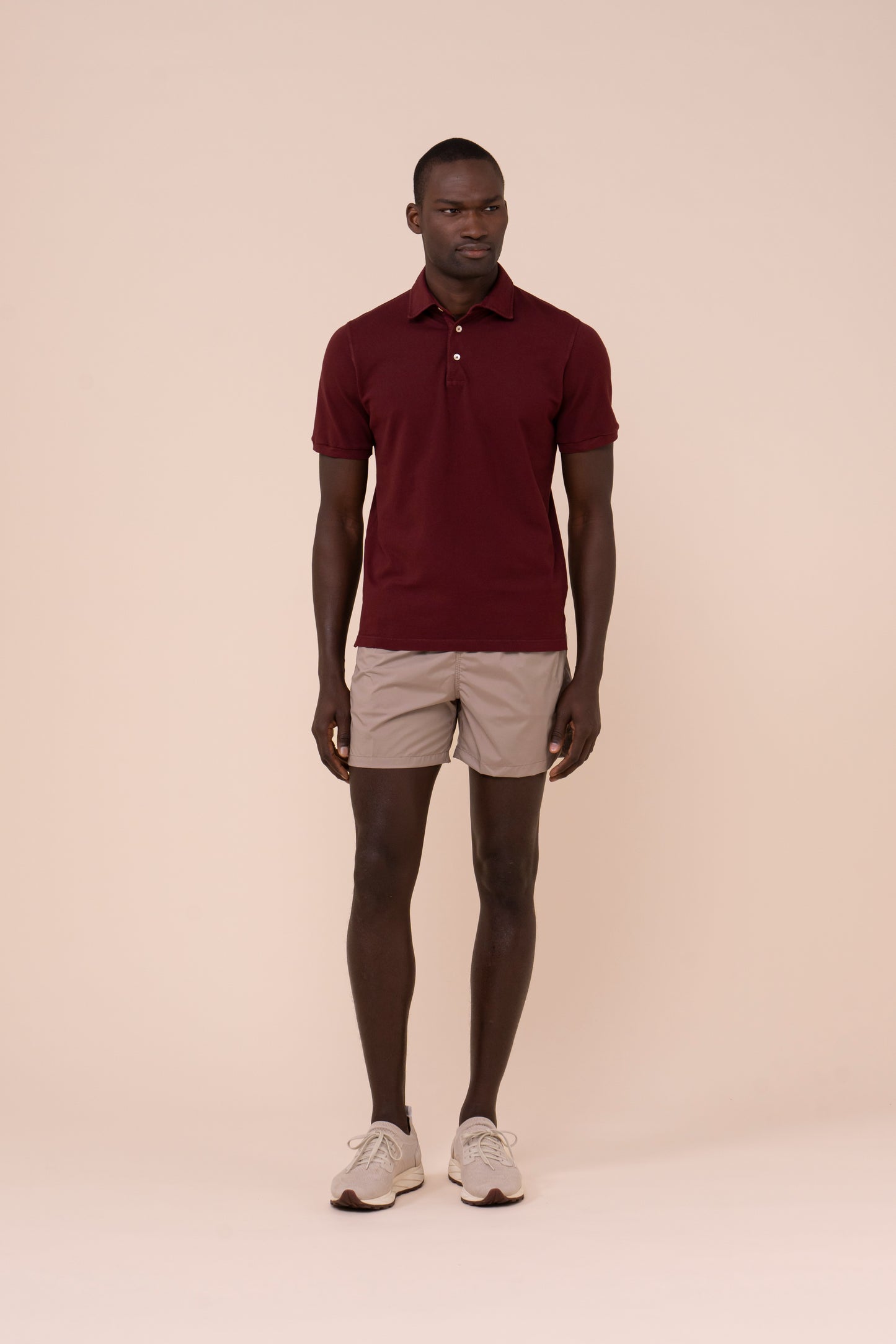 North Piquet Cotton Short Sleeve Polo - MERLOT