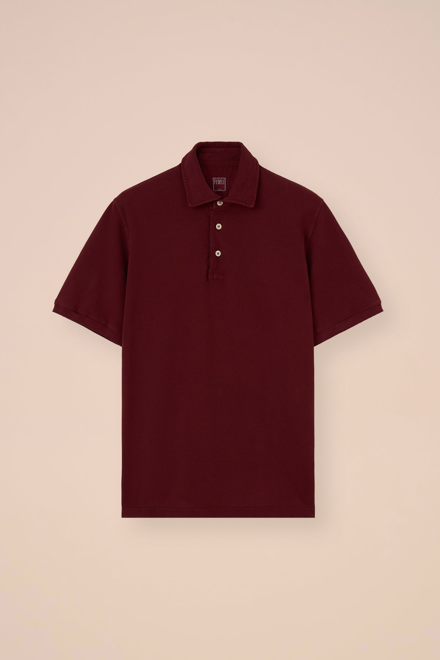 North Piquet Cotton Short Sleeve Polo - MERLOT