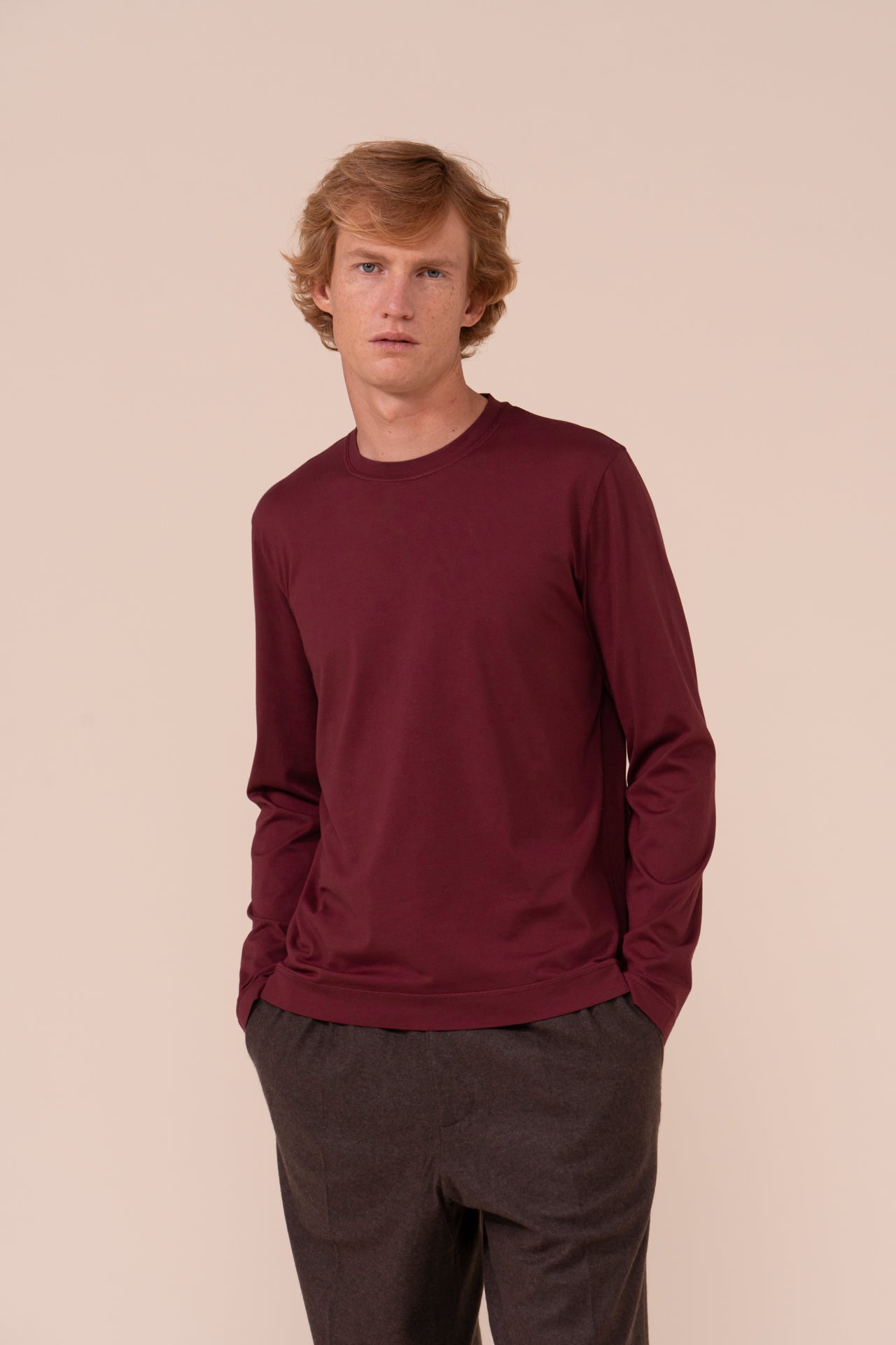 Extreme Organic Cotton Long Sleeve T-shirt - MERLOT