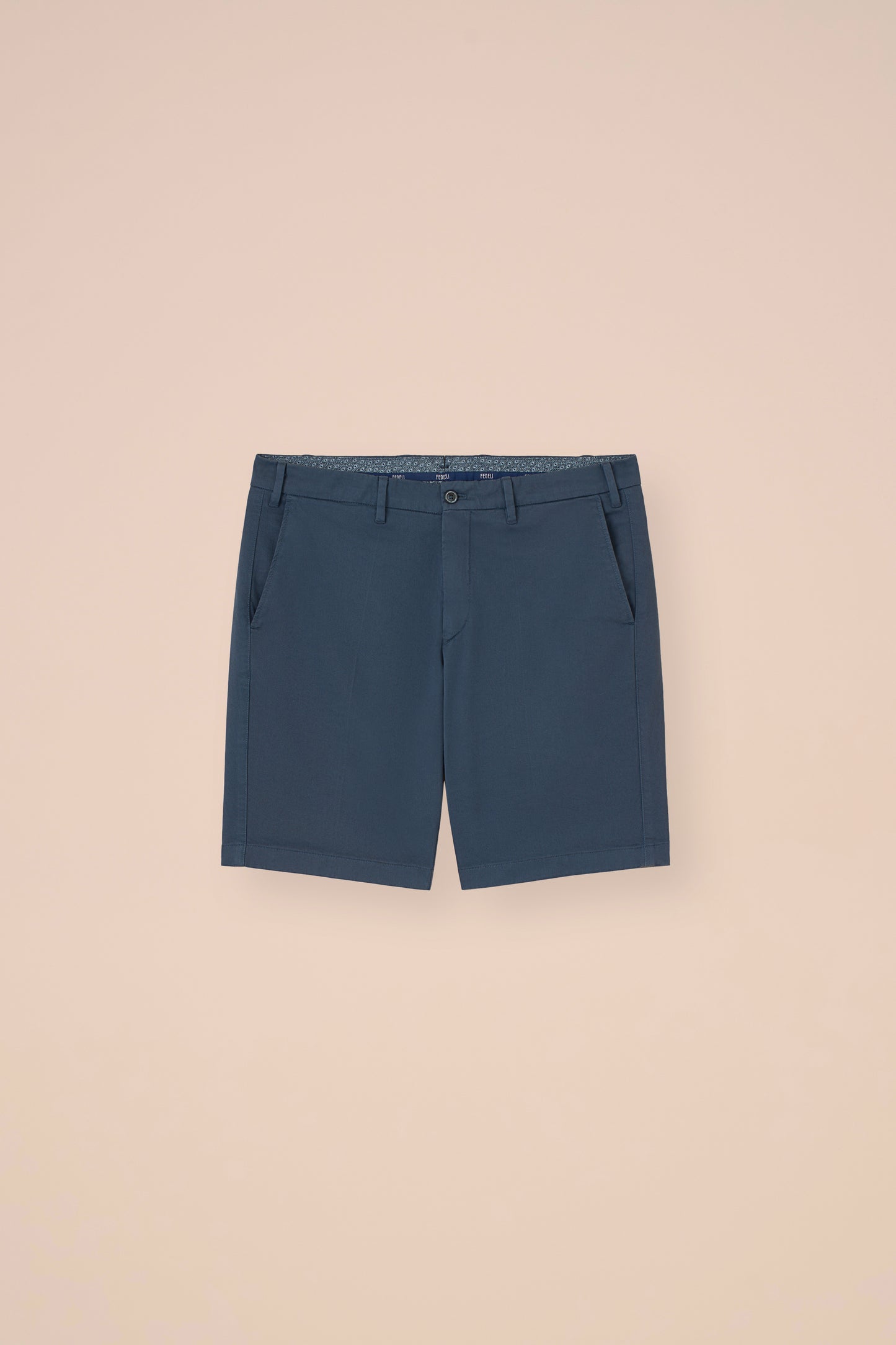 Moon bermuda in cotone chino - PETROLEUM