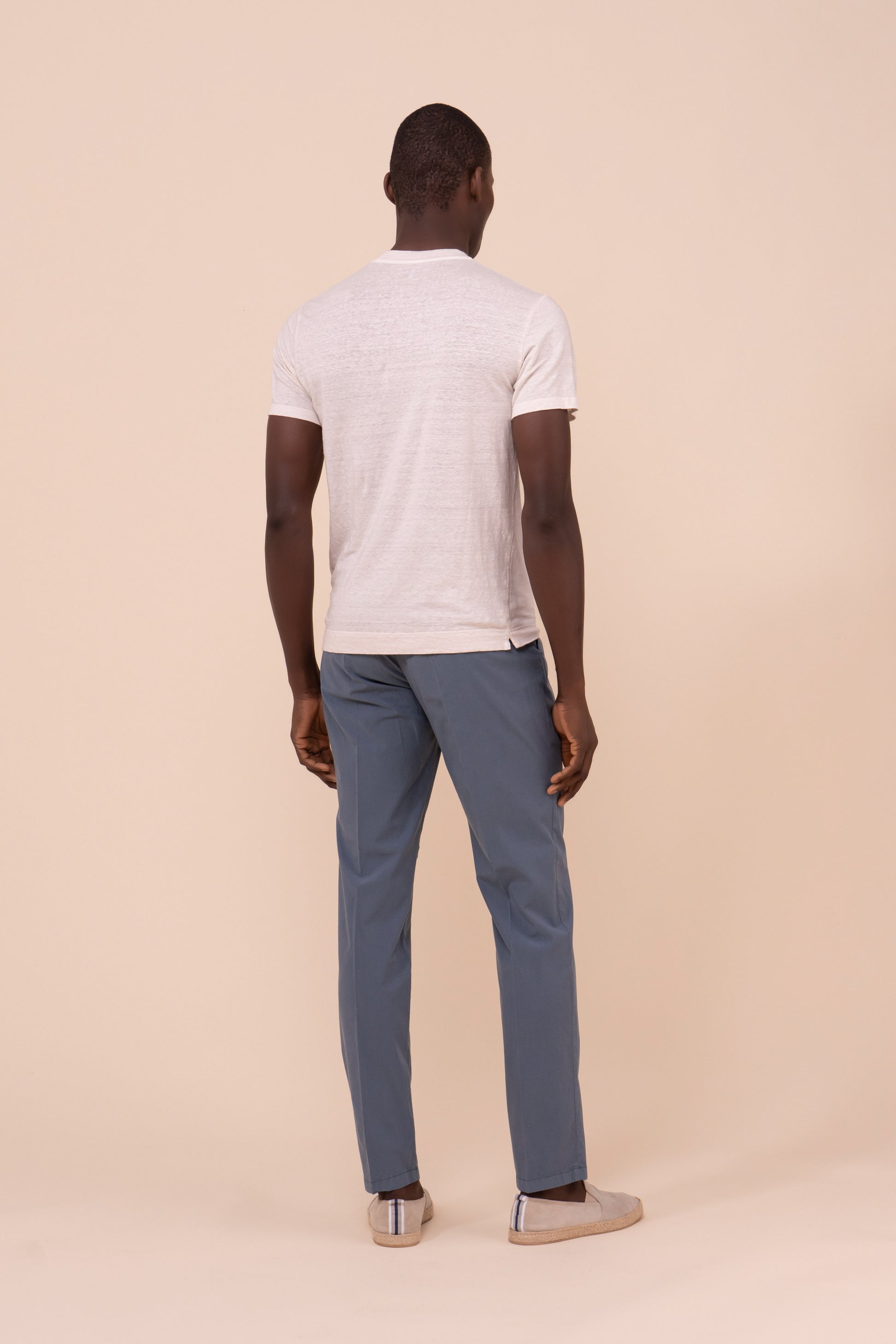 Yale Stretch Cotton Old Pants - PETROLEUM