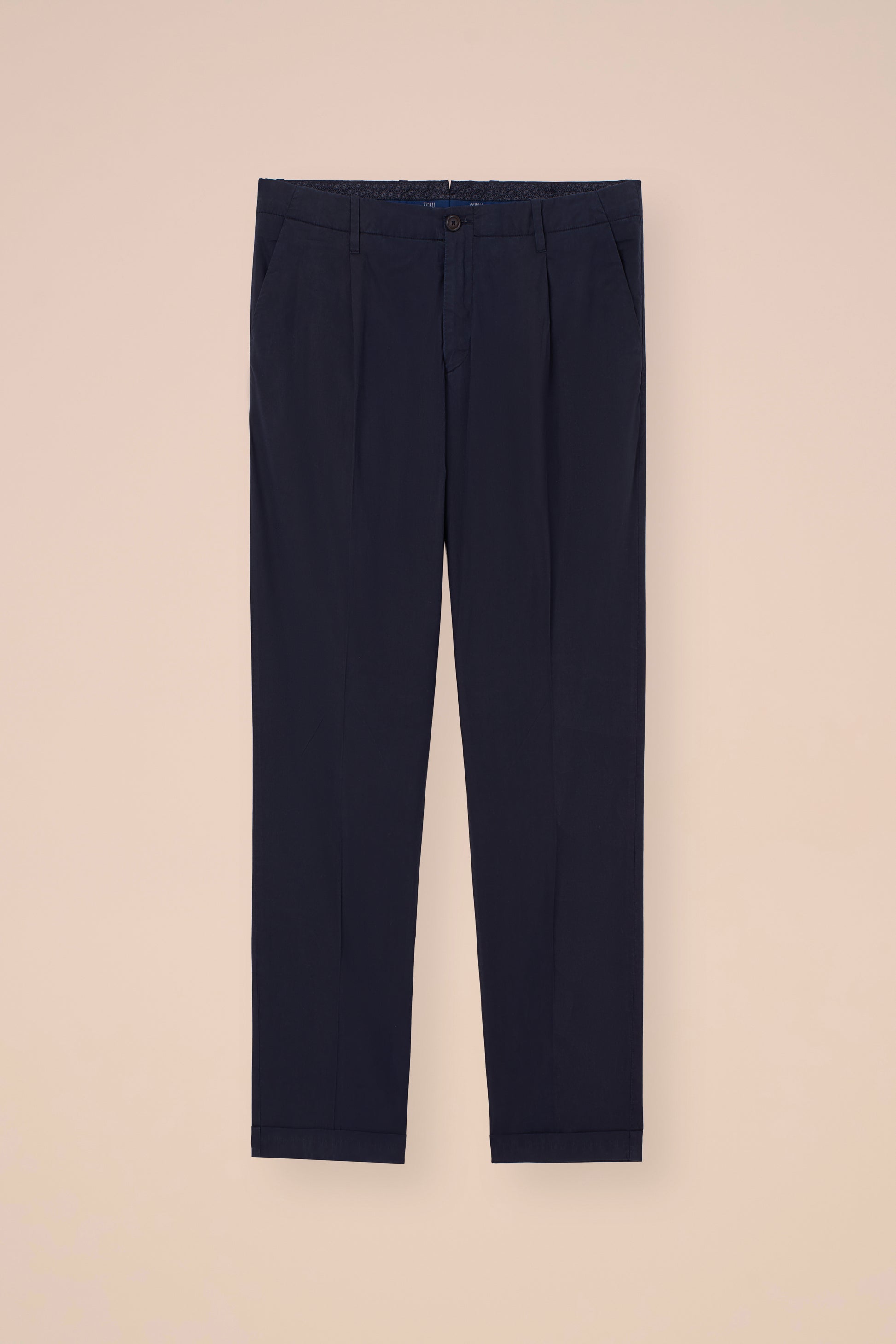 Yale Stretch Cotton Old Pants - PETROLEUM