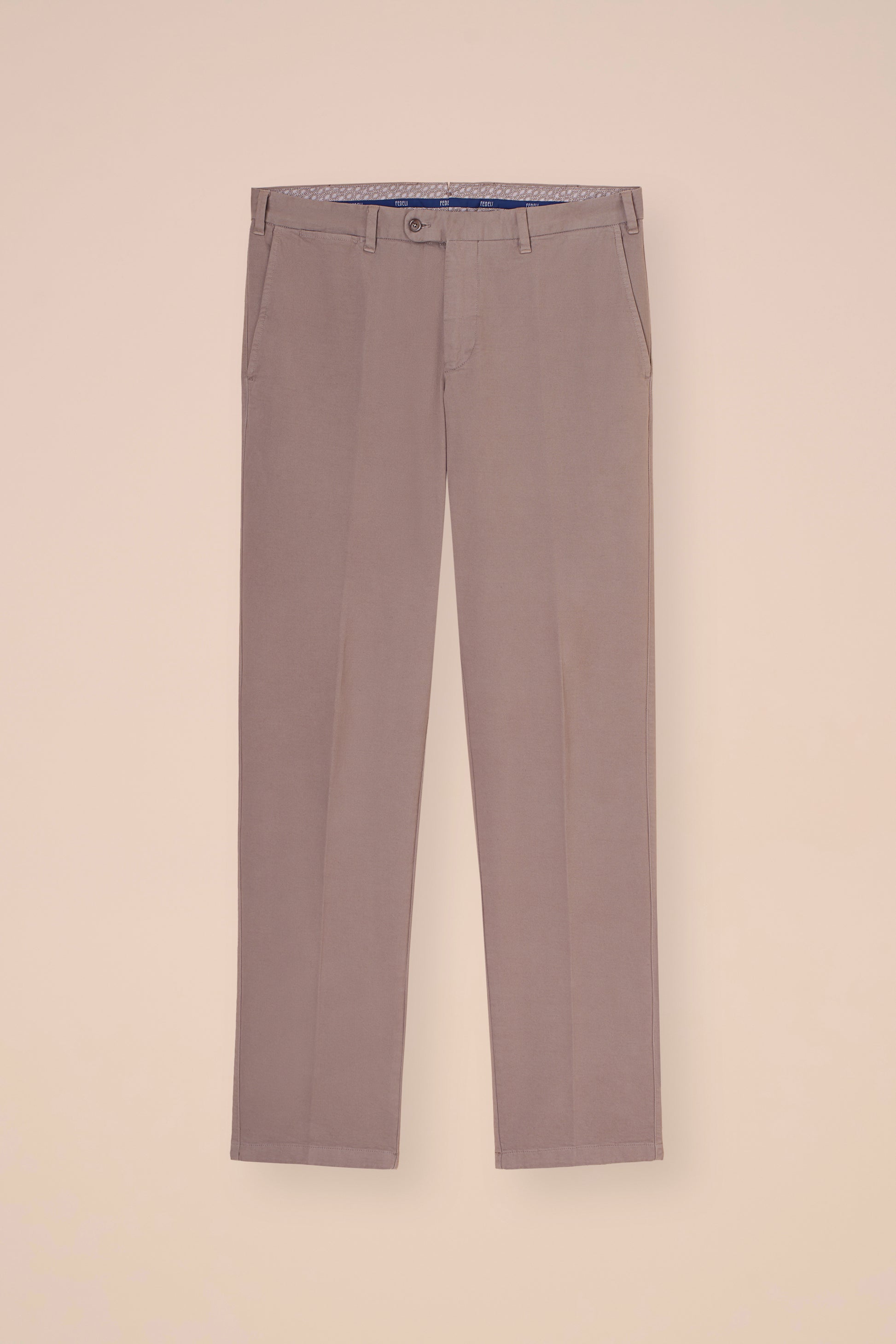 Boston pantaloni in cotone e cashmere - GREIGE