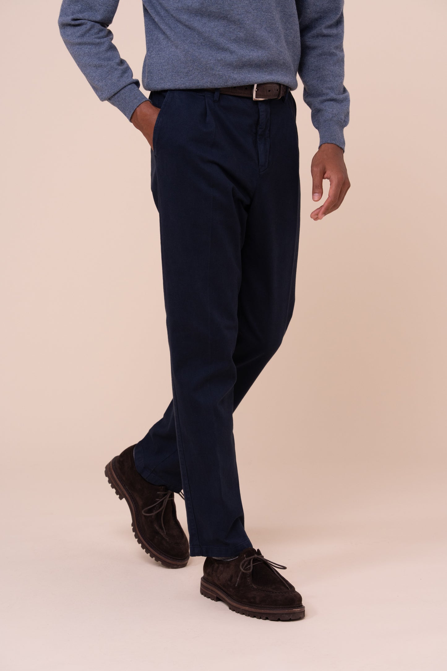 Lord Twill Old Straight Leg Pants - MIDNIGHTBLUE
