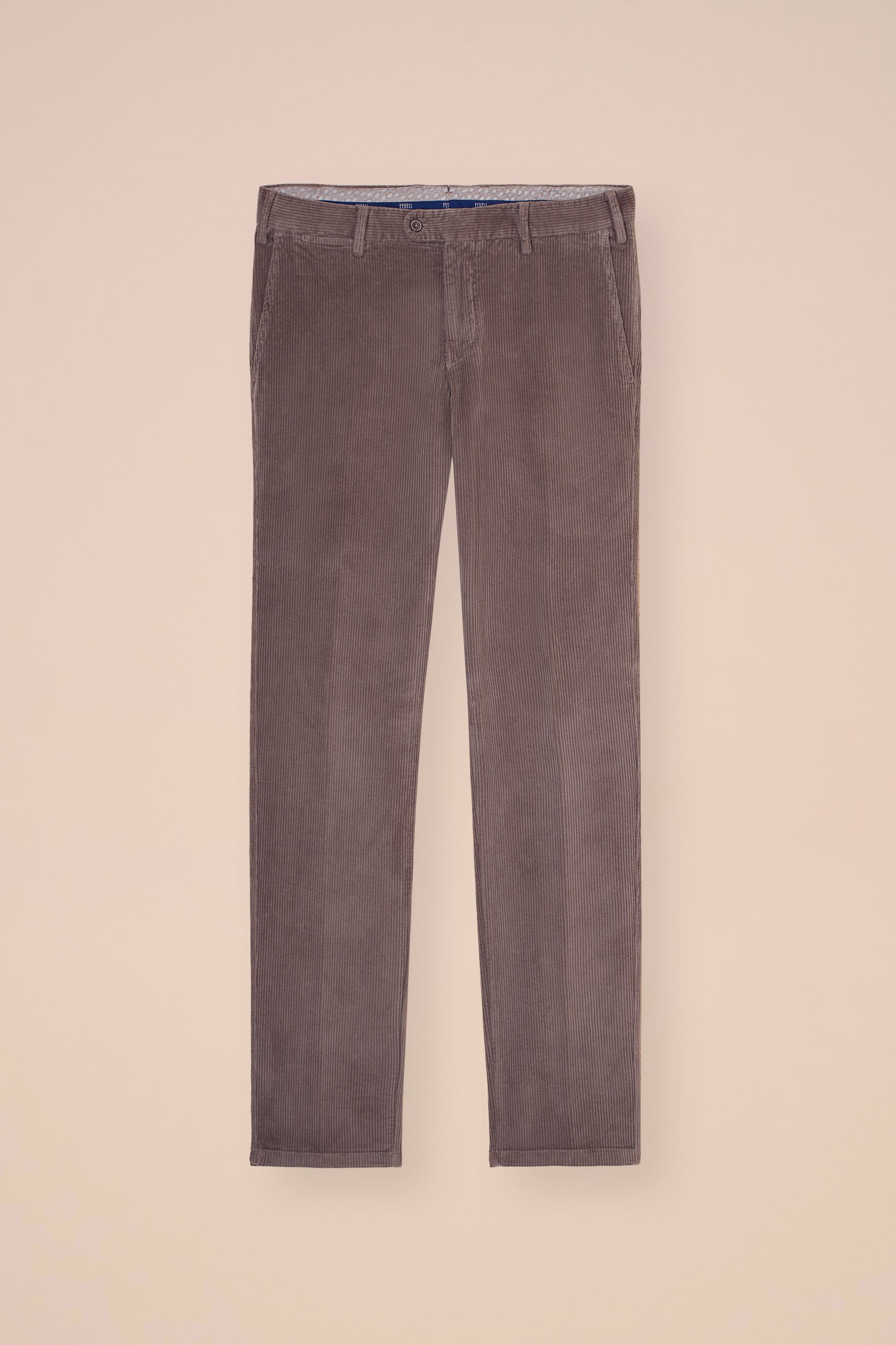 Boston pantaloni in velluto corduroy a coste - GREIGE