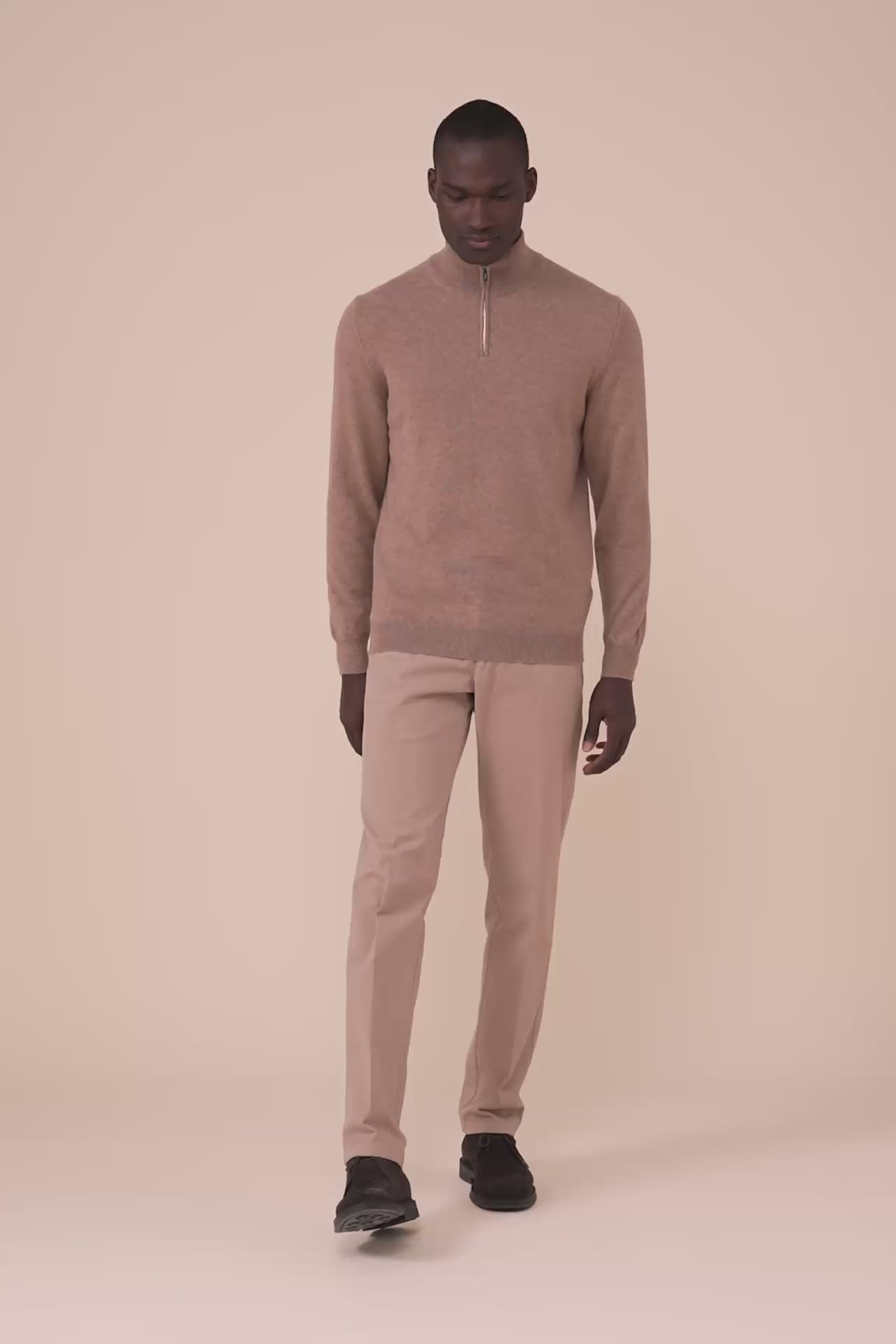 Favonio maglia con mezza zip in cashmere nei colori iconici - CORDA