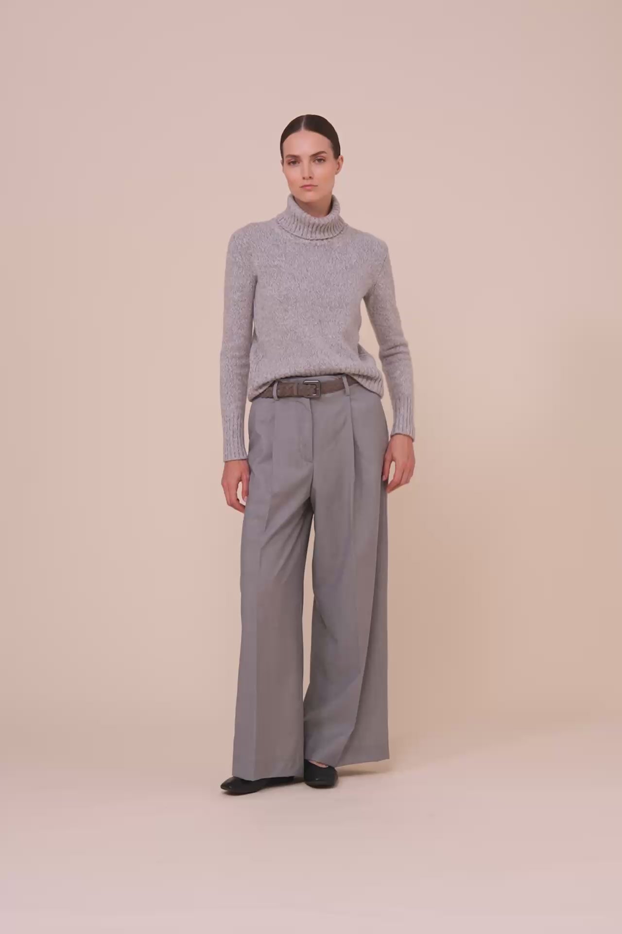 Edera 4 Colors Cashmere Turtleneck - GRAY