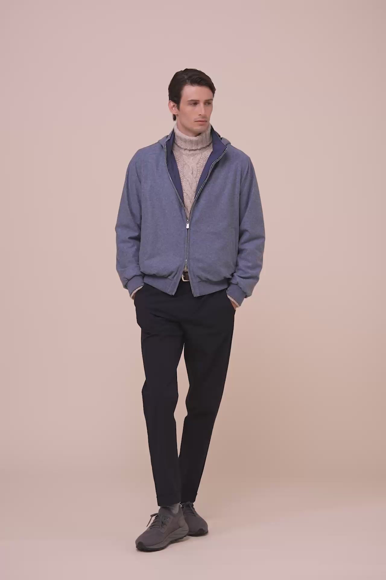 Stop Cashmere Flanel and Airstop Bomber - Reversible - LIGHTDENIM