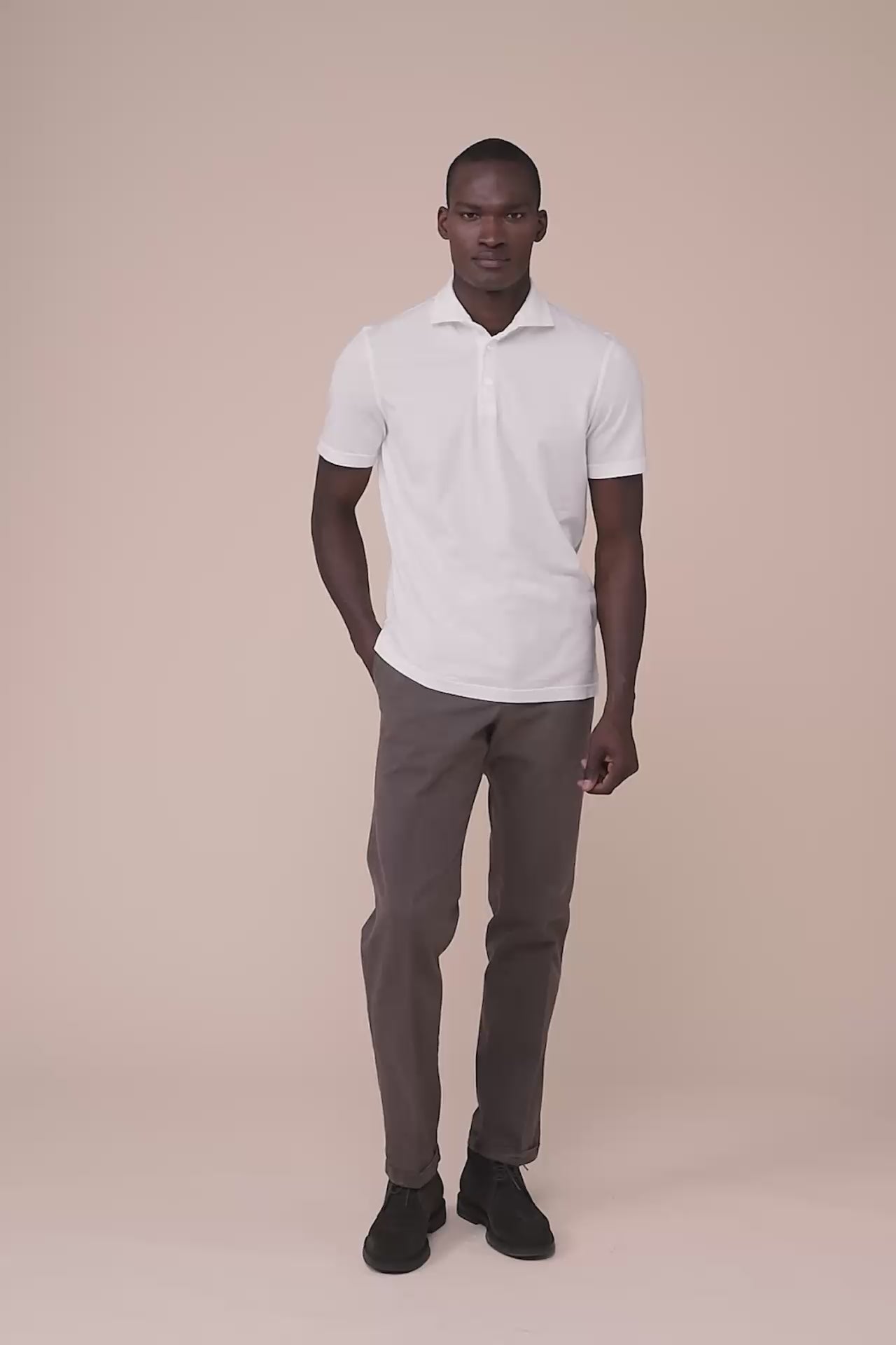Zero Organic Cotton Short Sleeve Polo Shirt in iconic colors - WHITE