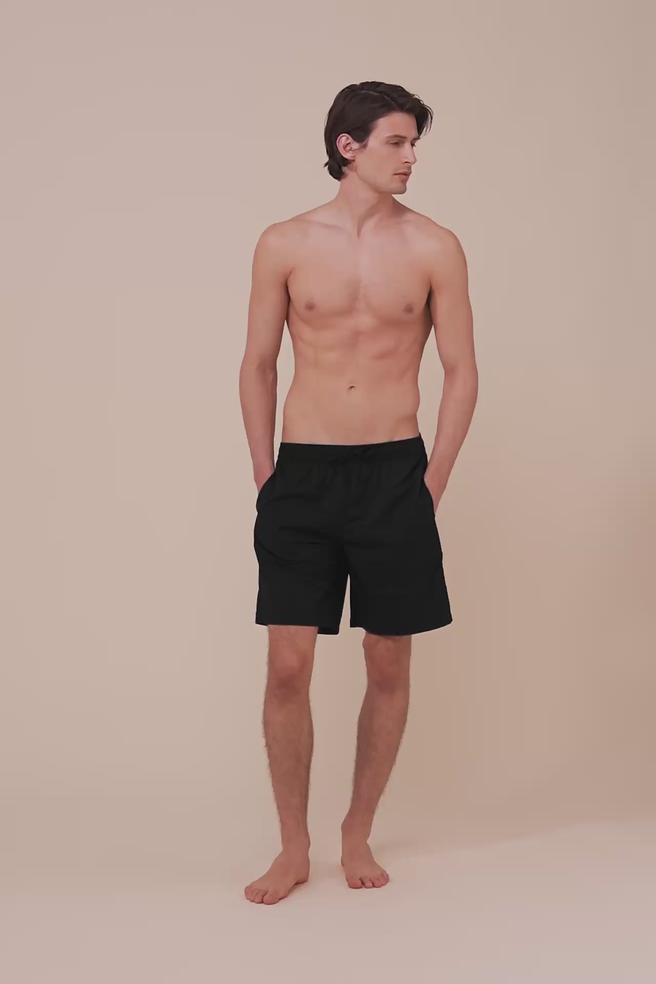 Positano - The Iconic Swim Trunks - Solid Iconic Colors - BLACK