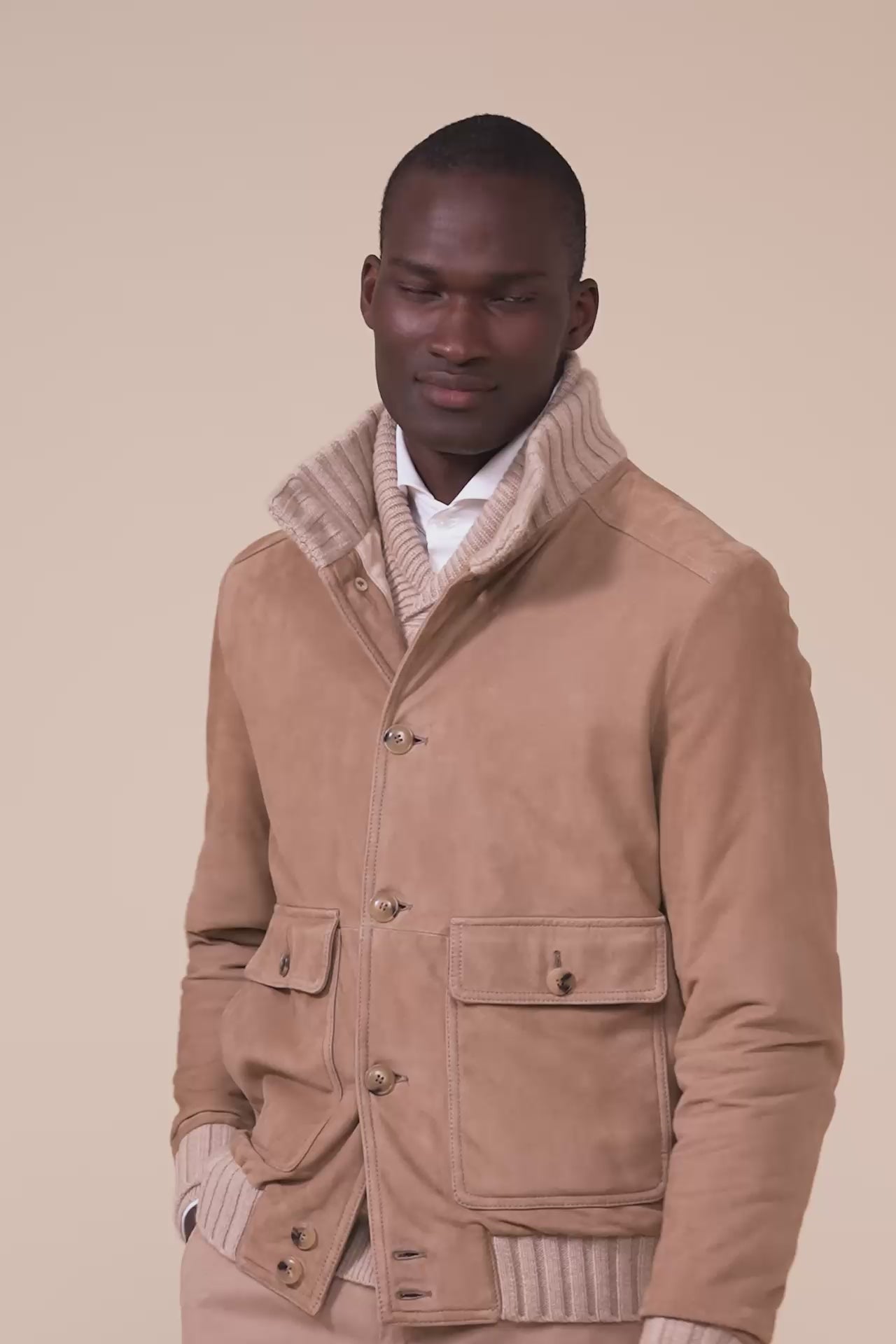 Verbier Suede Cashmere Padded Bomber - DUNES
