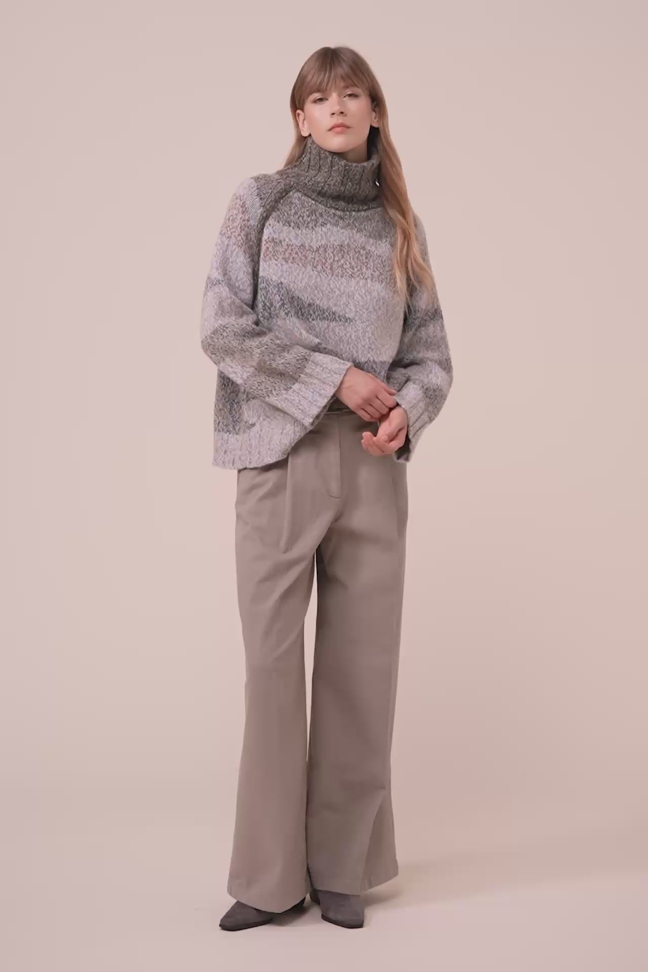 Beatriz dolcevita in cashmere camouflage - ROPEMELANGE