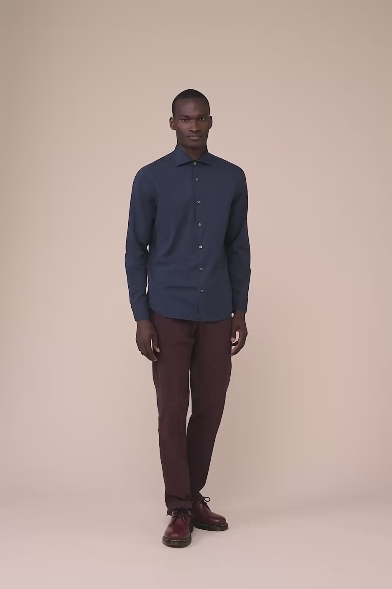 Sean camicia in voile di cotone nei colori iconici - BLUNOTTE