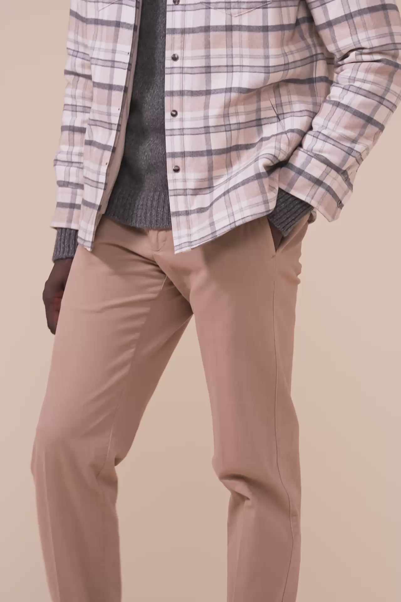 Dylan Cotton Cashmere Padded Overshirt - LIGHTGRAY