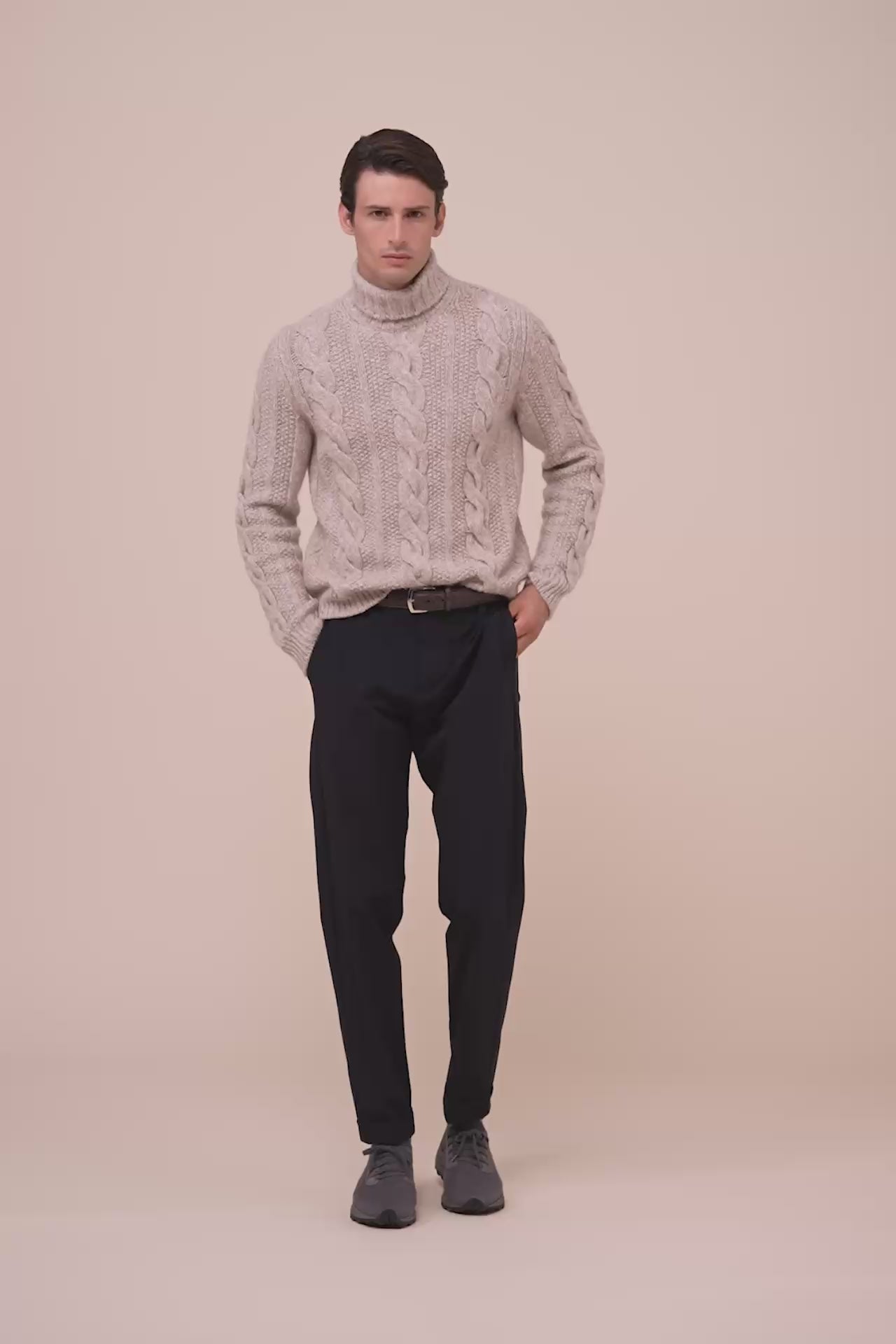 Derby Karl Cashmere Scotland Turtleneck - LIGHTDENIM