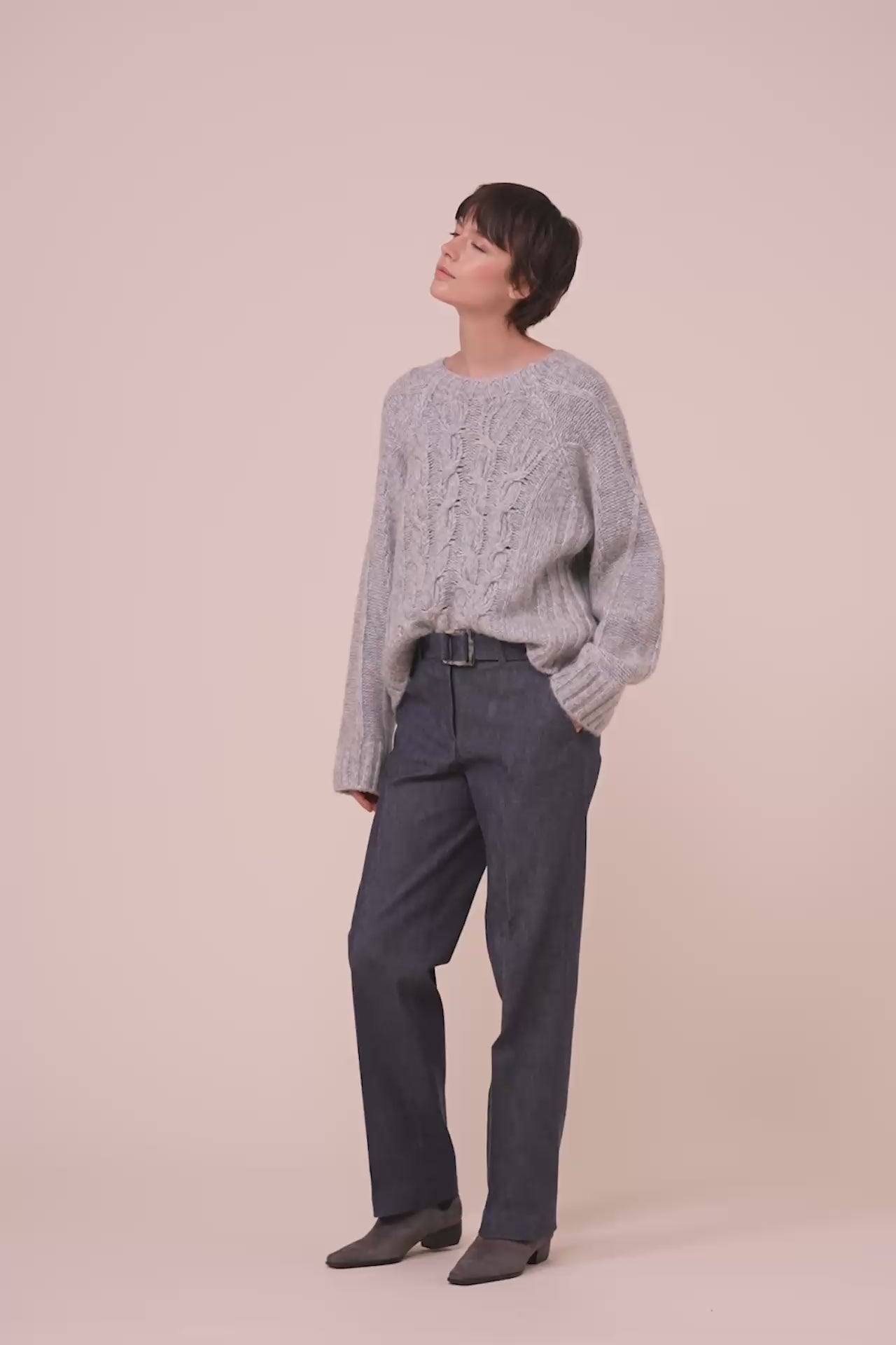 Gabi girocollo in lana Alpalux - LIGHTGRAY