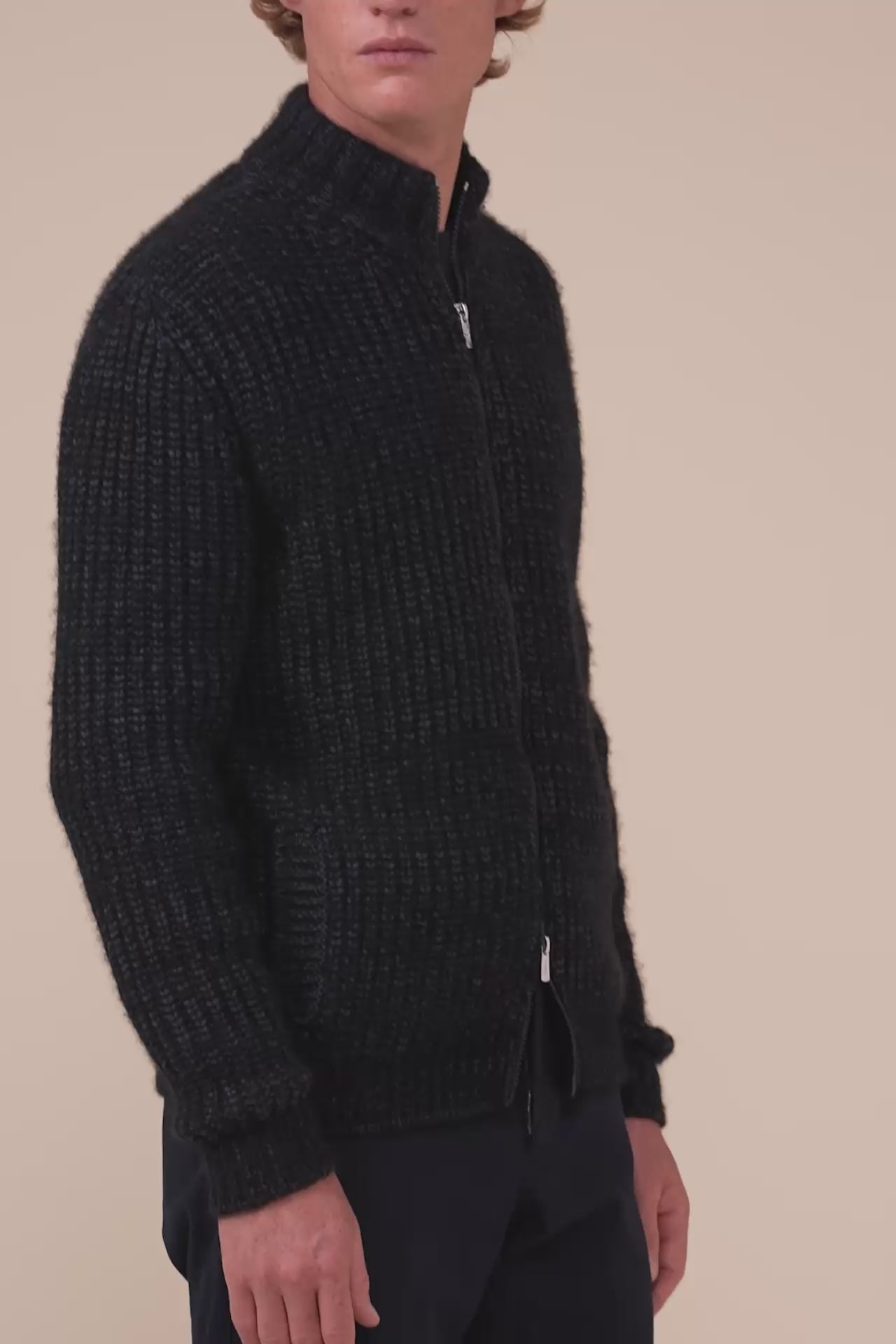 Ghibli Cashmere Piuma Beanie - Bicolor - MIDNIGHTBLUE