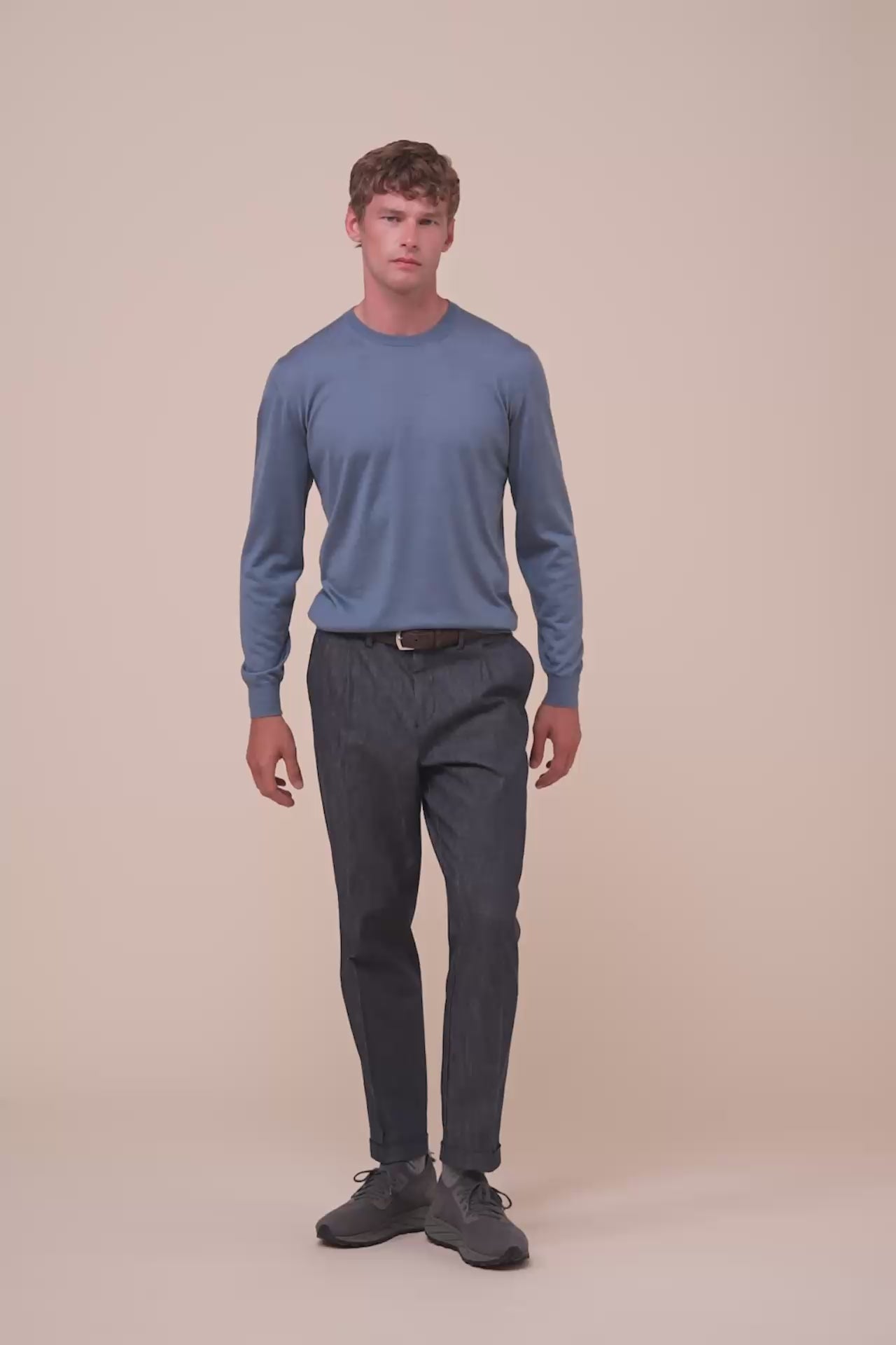 Argentina girocollo in cashmere e seta  - DENIM