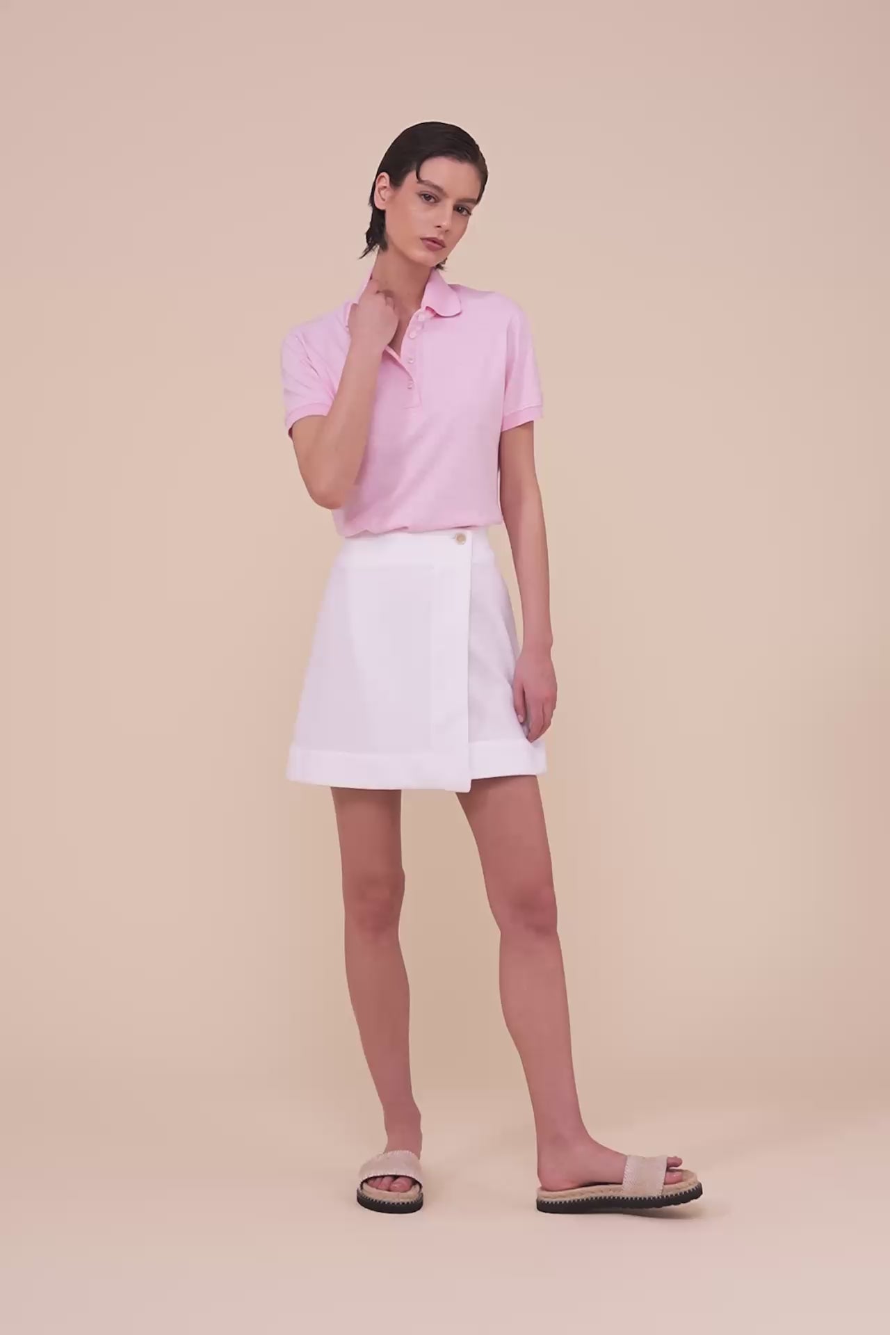 Bellini polo in jersey di cotone mèlange - WAVE