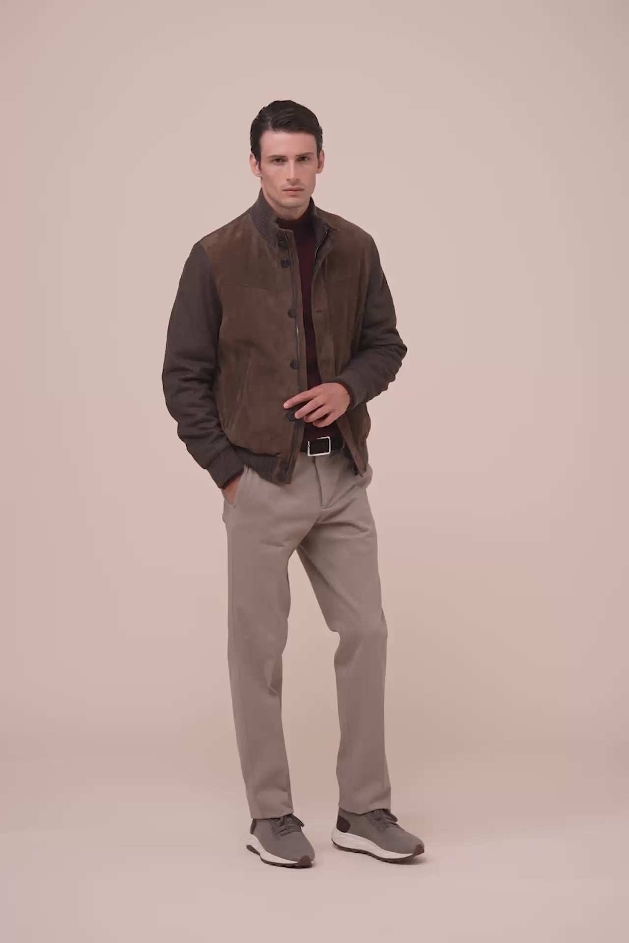 Villard giacca in cashmere e suede - COFFEE