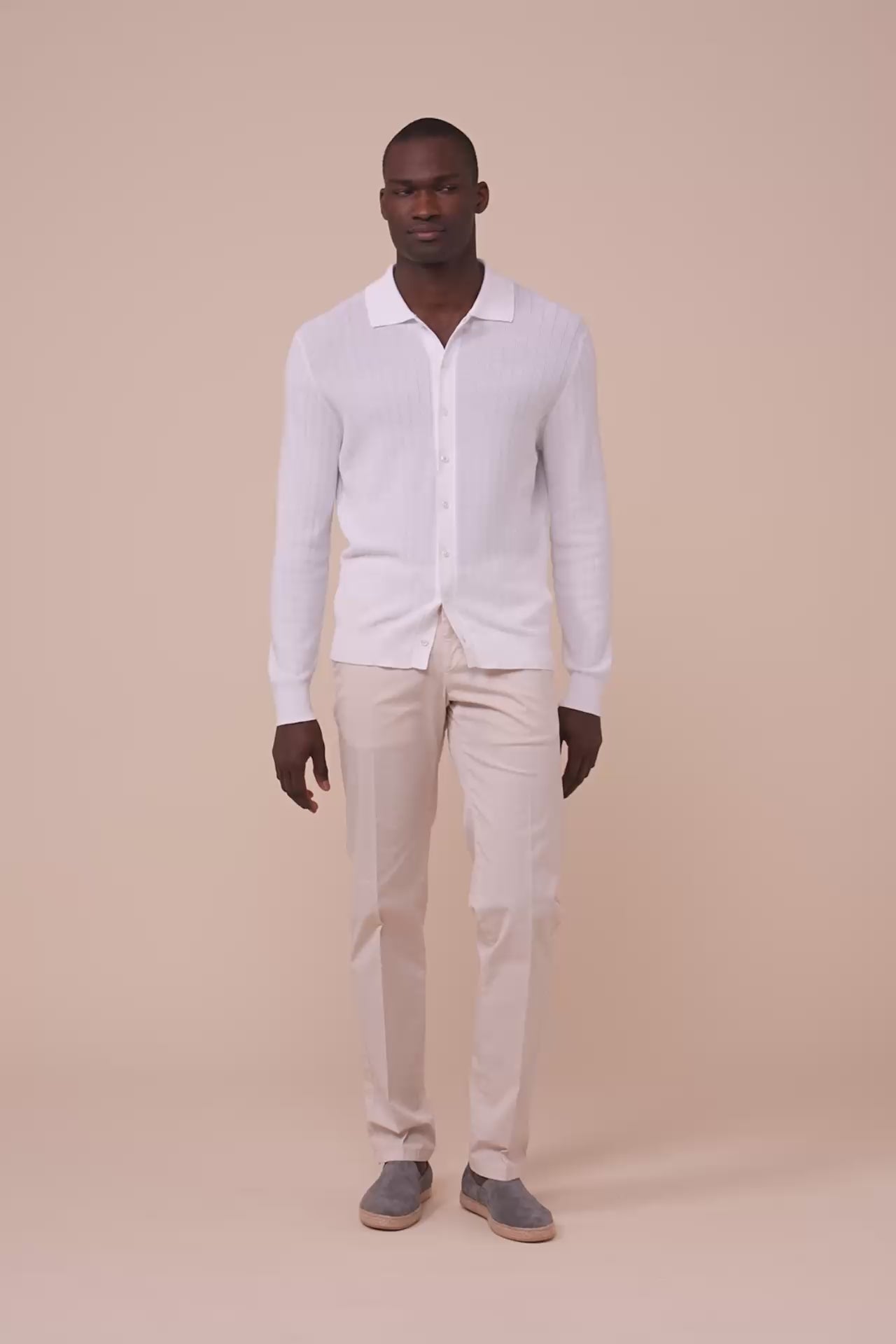 Matheus Giza Organic Cotton Knit Shirt - WHITE