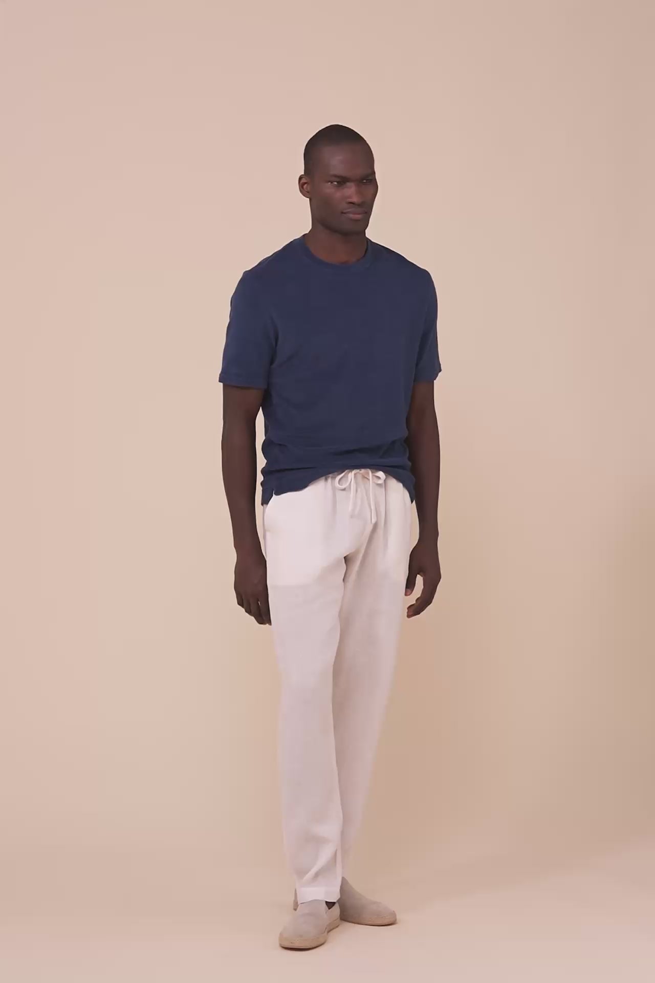 Extreme T-shirt a maniche corte in spugna di cotone  - NAVY