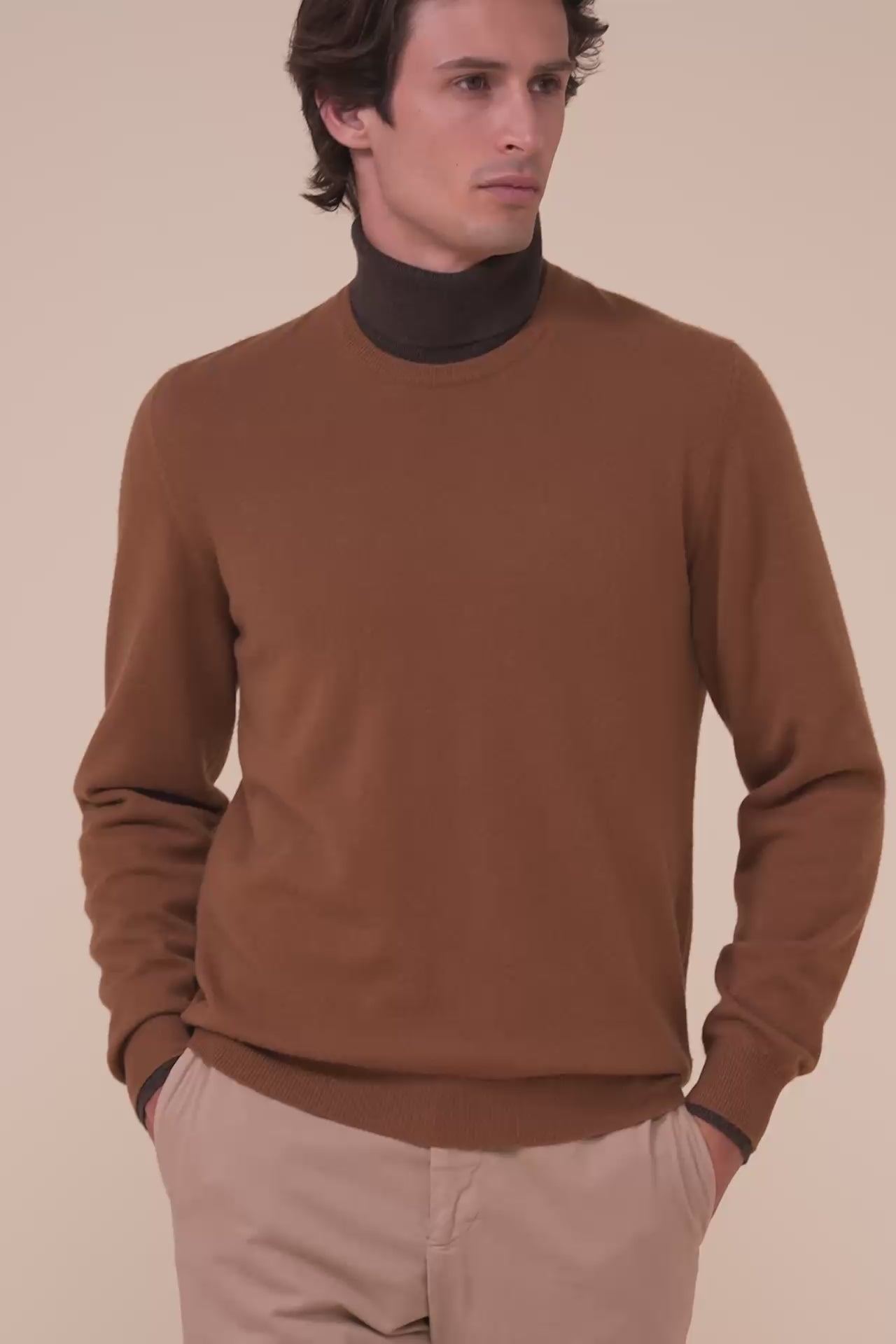 Argentina maglia girocollo in vicuña - SIENNA