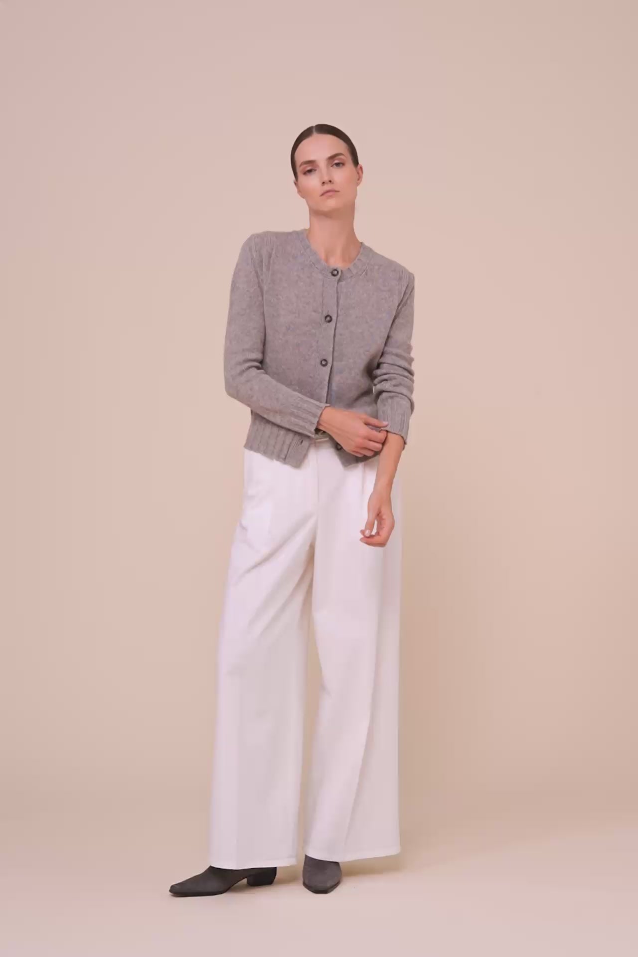 Hector cardigan in cashmere Feather - ROPEMELANGE