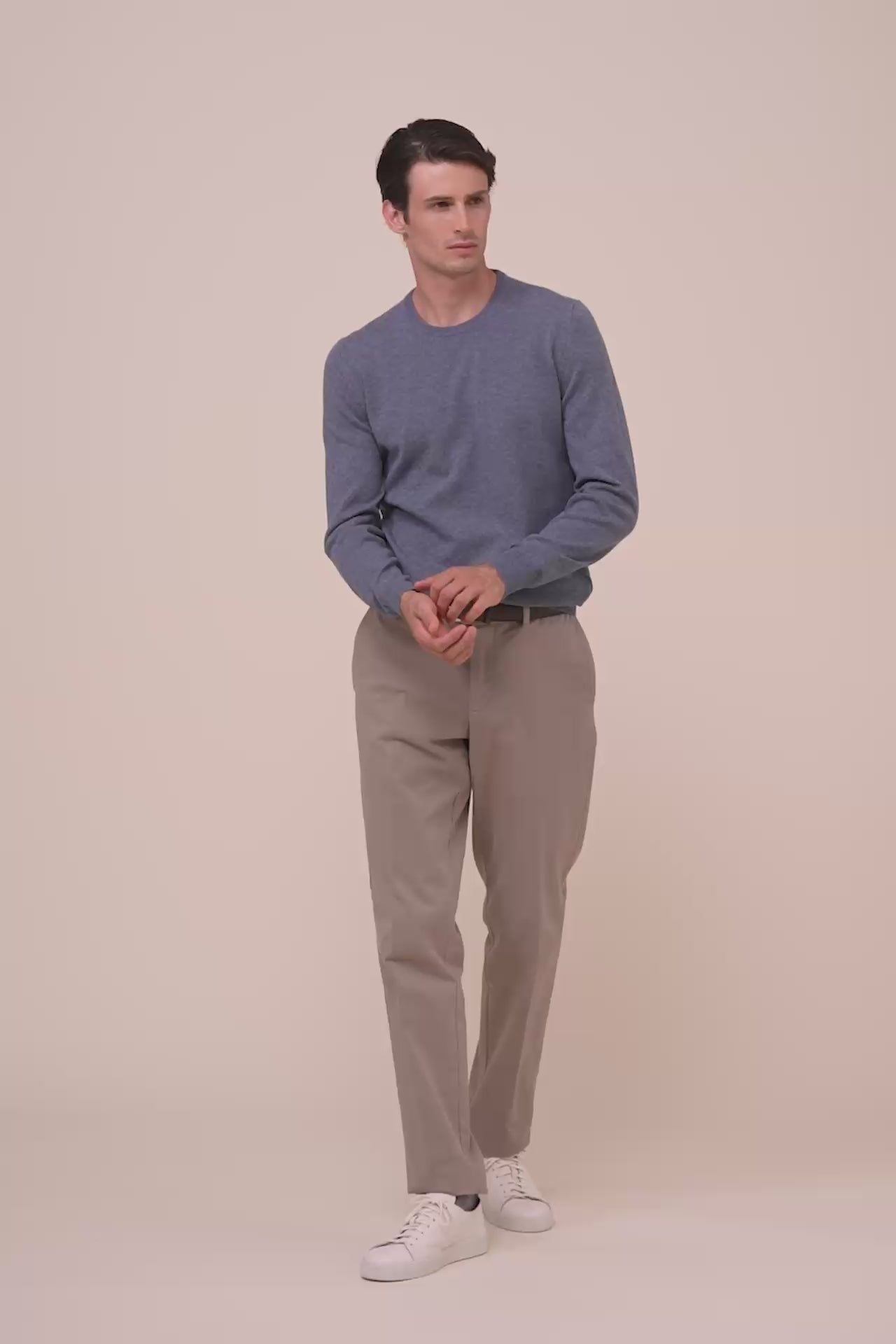 Argentina slim maglia girocollo in cashmere - LIGHTDENIM