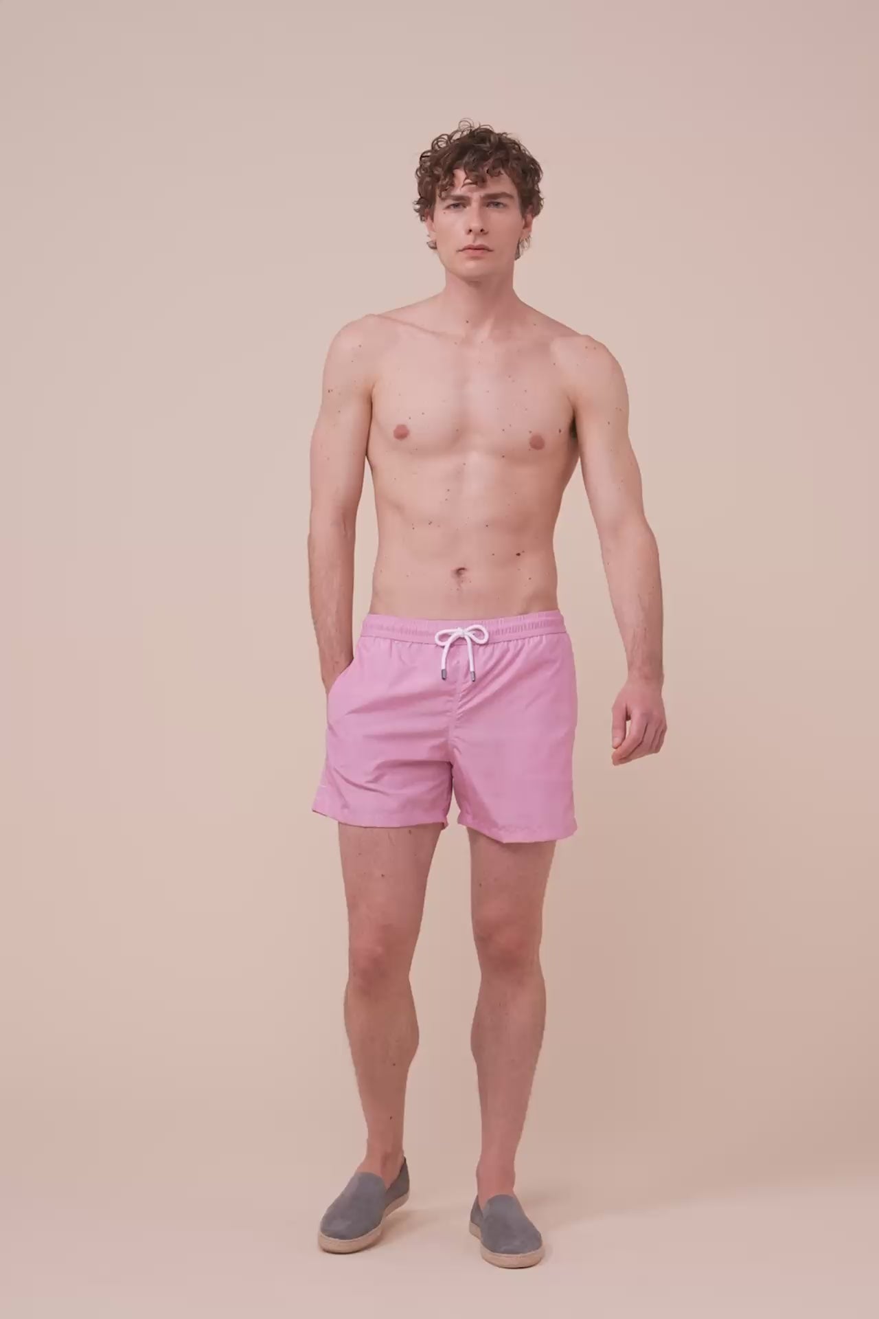 Madeira - The Sustainable Swim Trunks - Mélange Pattern - FLAMINGO