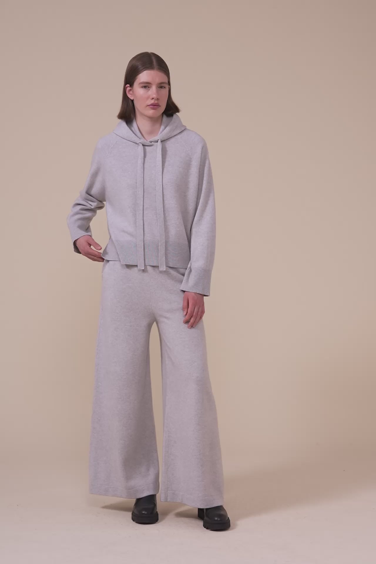 Basalto Geelong Merino Wool Hoodie - LIGHTGRAY