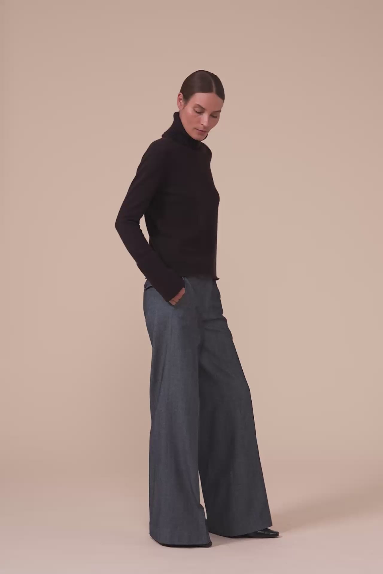Giada dolcevtia in cashmere - DARKCHOCOLATE