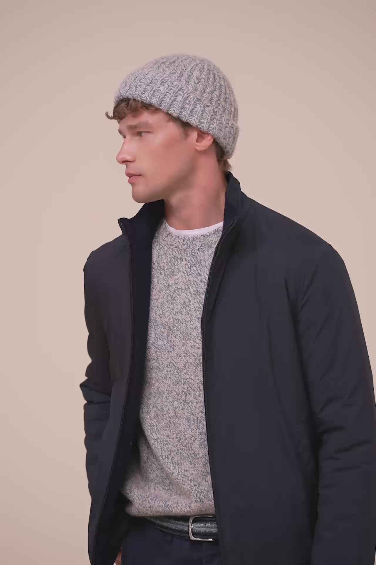Alfredo berretto in cashmere Scotland  - LIGHTDENIM