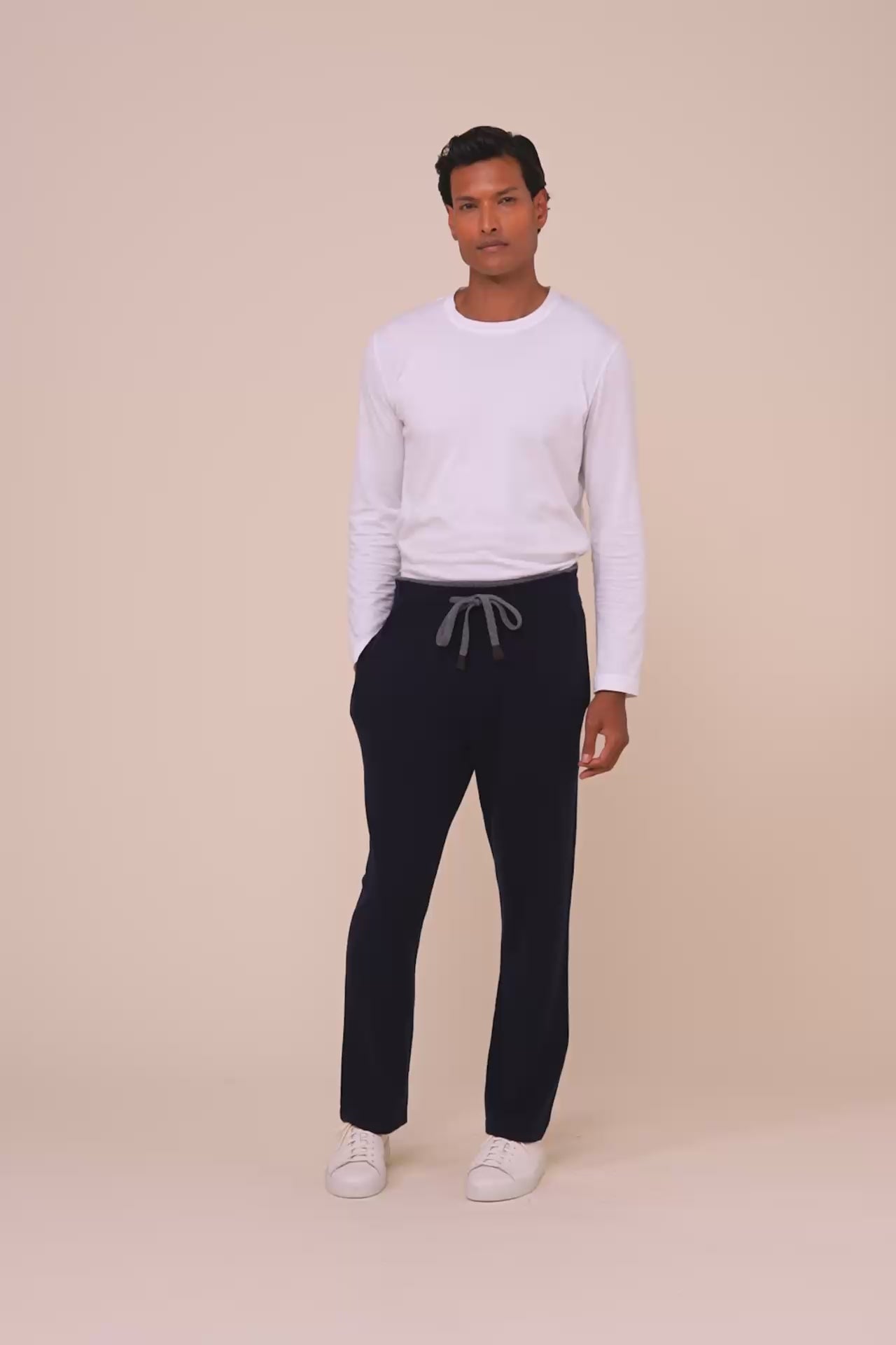 Davis pantaloni in maglia di cashmere - MIDNIGHTBLUE