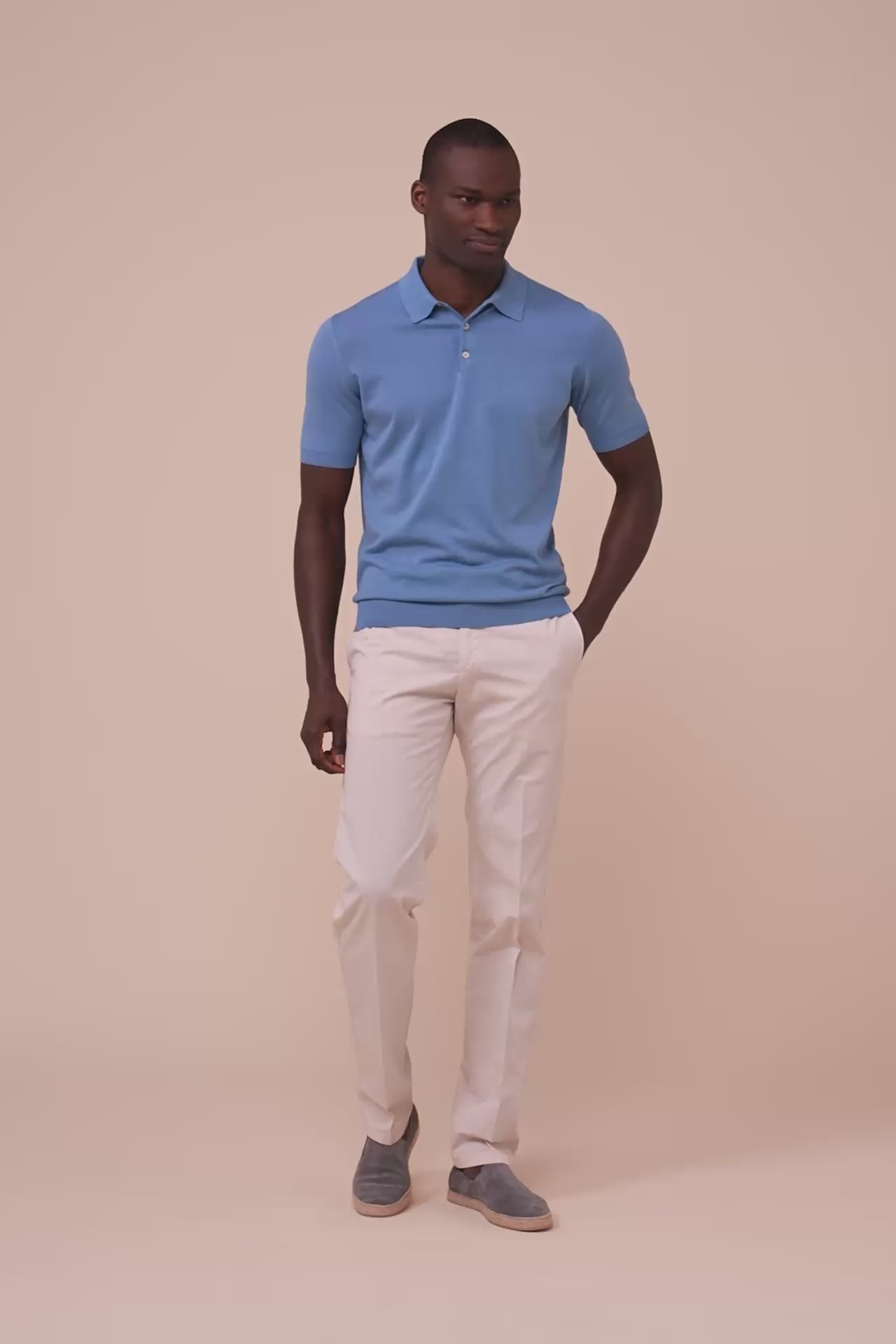 Sportman Giza Organic Cotton Short Sleeve Knit Polo - MIDNIGHTBLUE