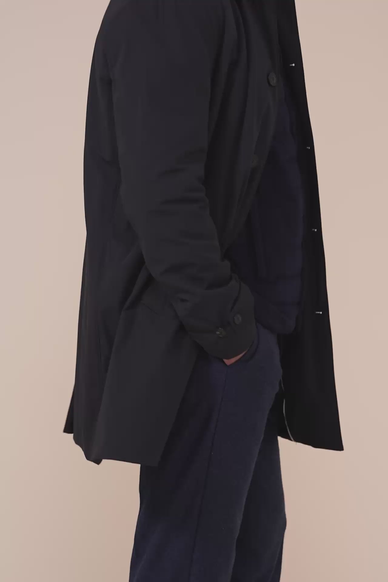 Rain Nylon Bi-Stretch Coat - MIDNIGHTBLUE