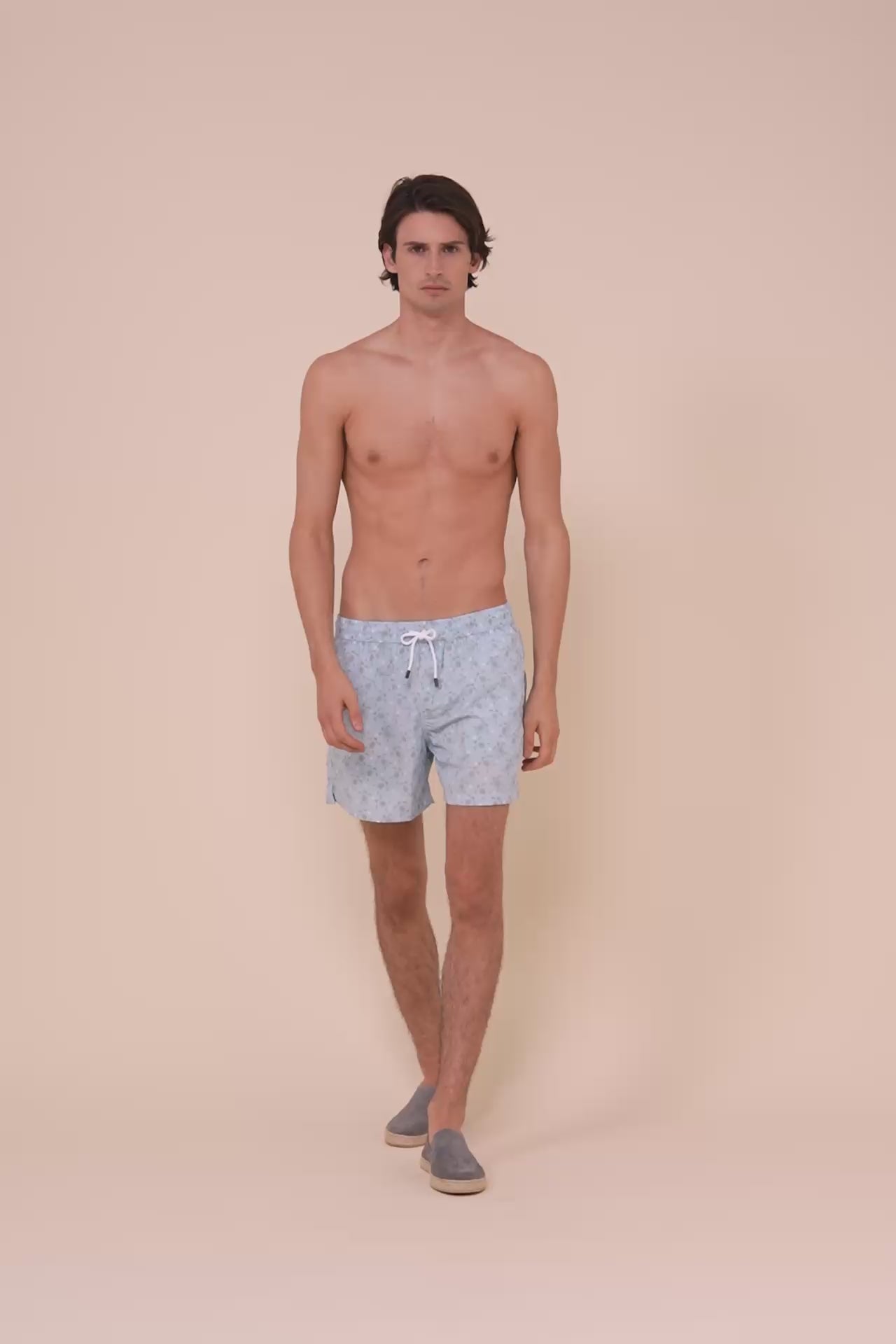 Madeira - The Sakar Swim Trunk - Turtles Pattern - DEEPSKYBLUE