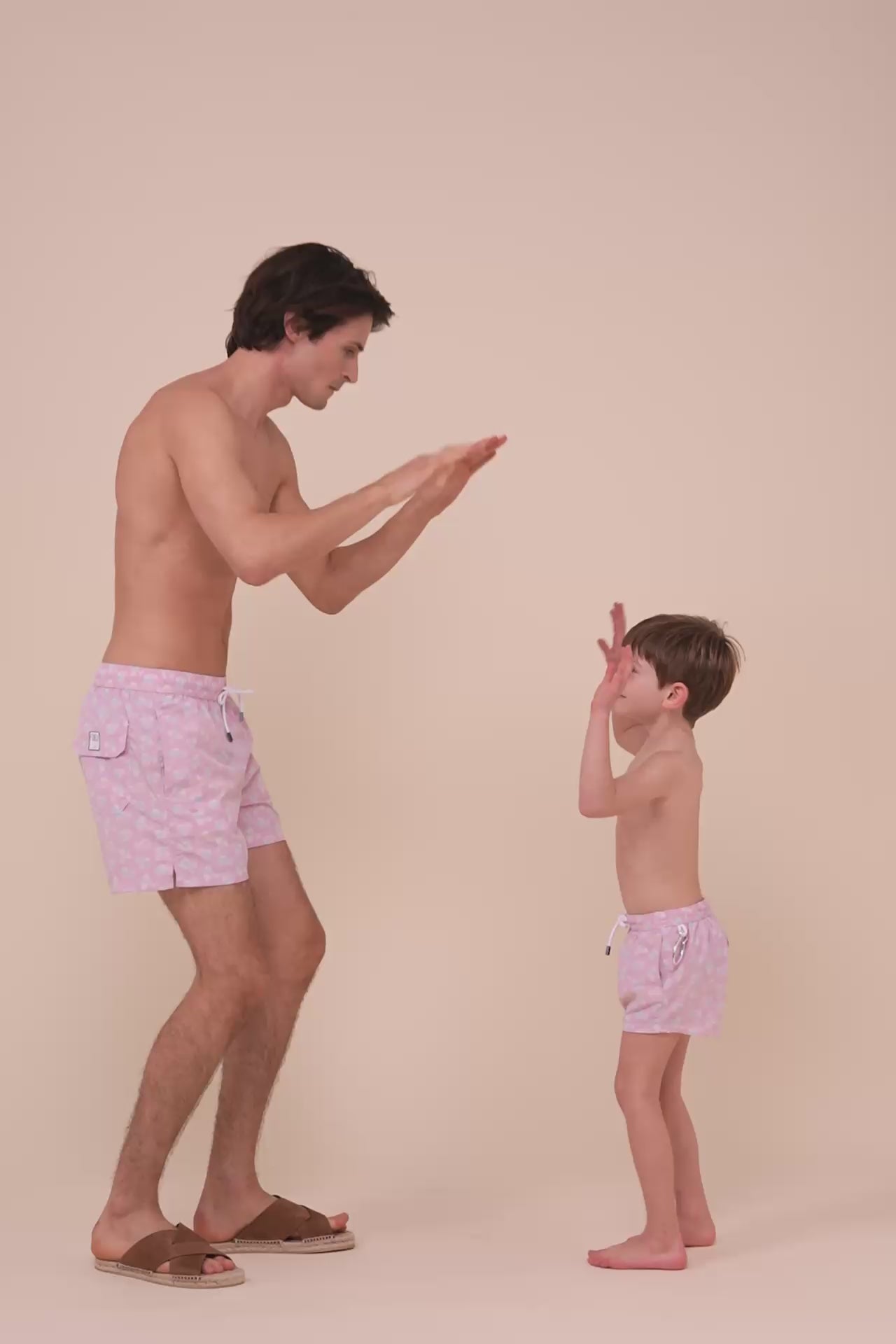 Madeira Kid Sakar Swim Trunk  - 6-8 years - Fishes Pattern - FLAMINGO