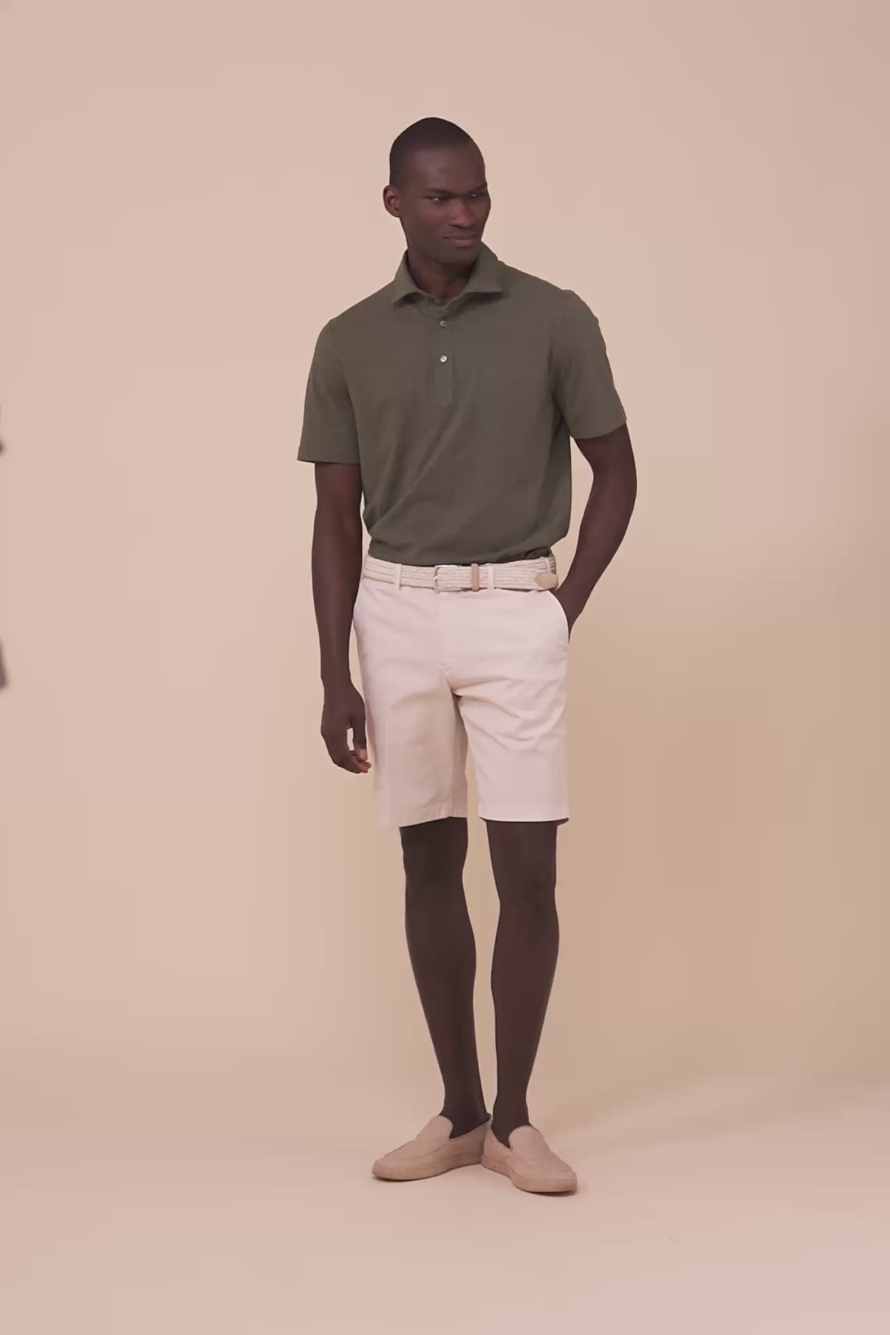 Moon Cotton Old Chino Shorts - PETROLEUM