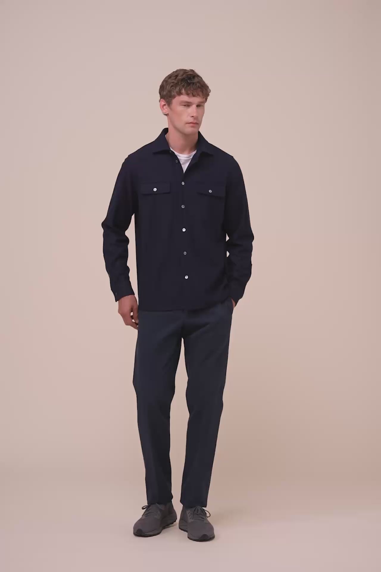 Niky overshirt in cashmere flanel - .