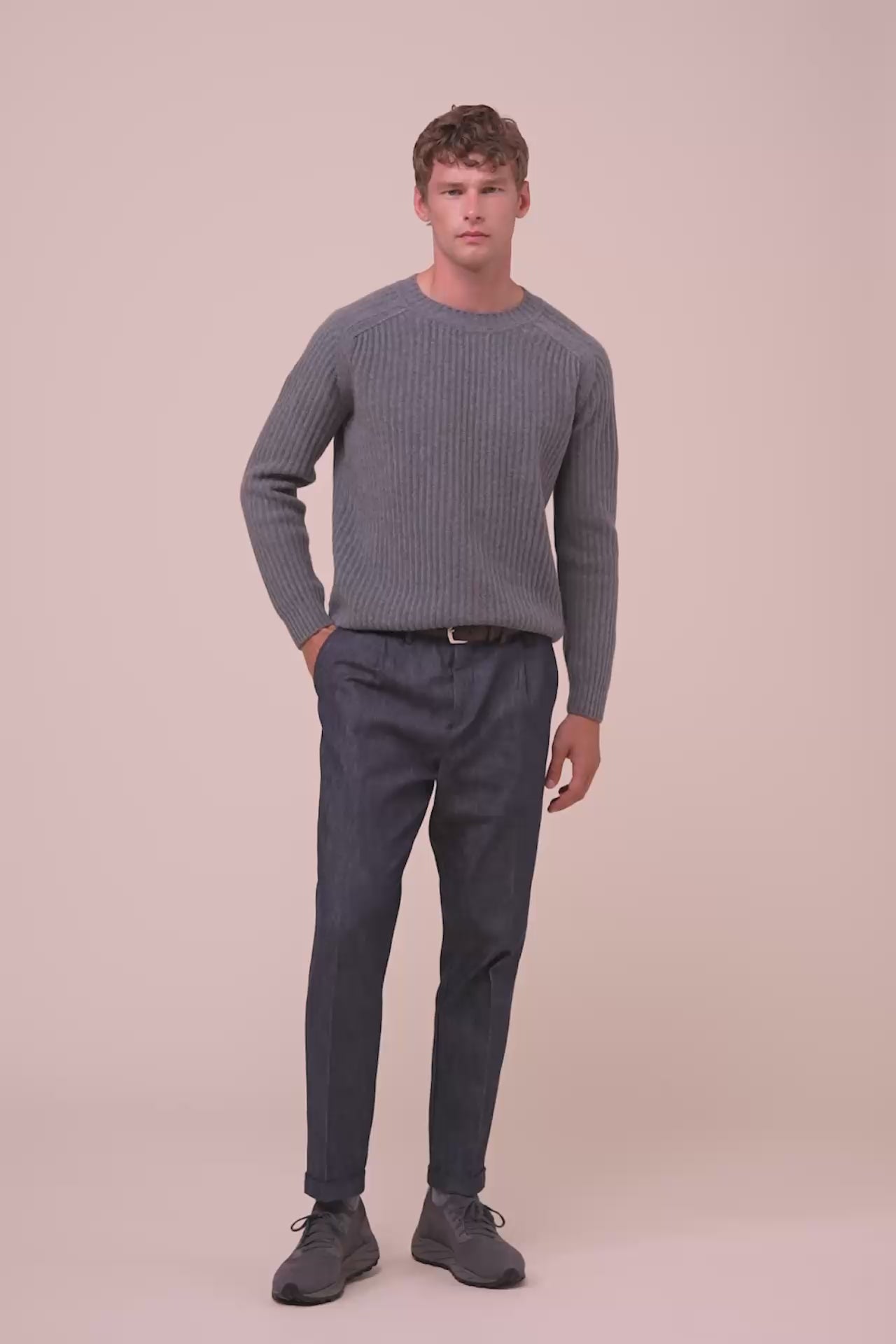 Ladak maglia girocollo in lana e cashmere - FLANNEL